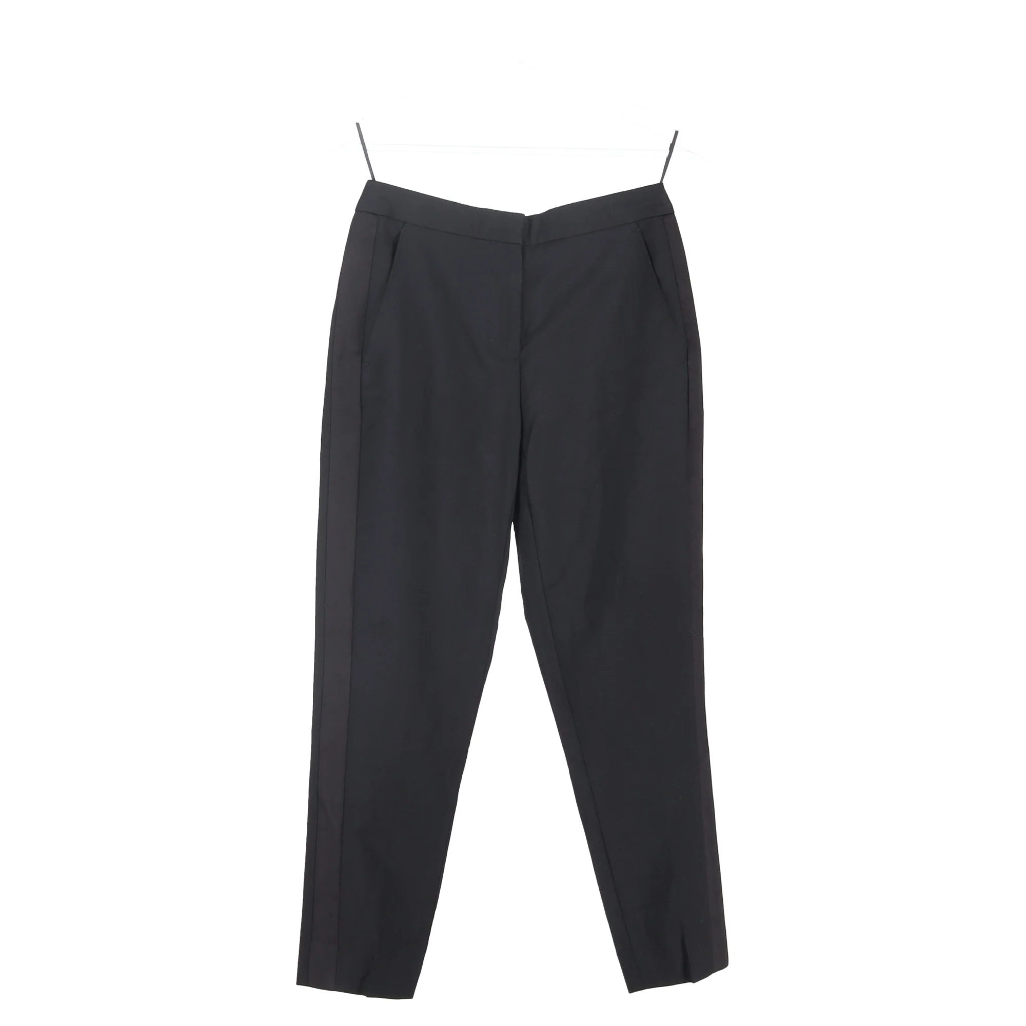 Women's Burberry Straight-Leg Trousers in Black Wool - Image 5