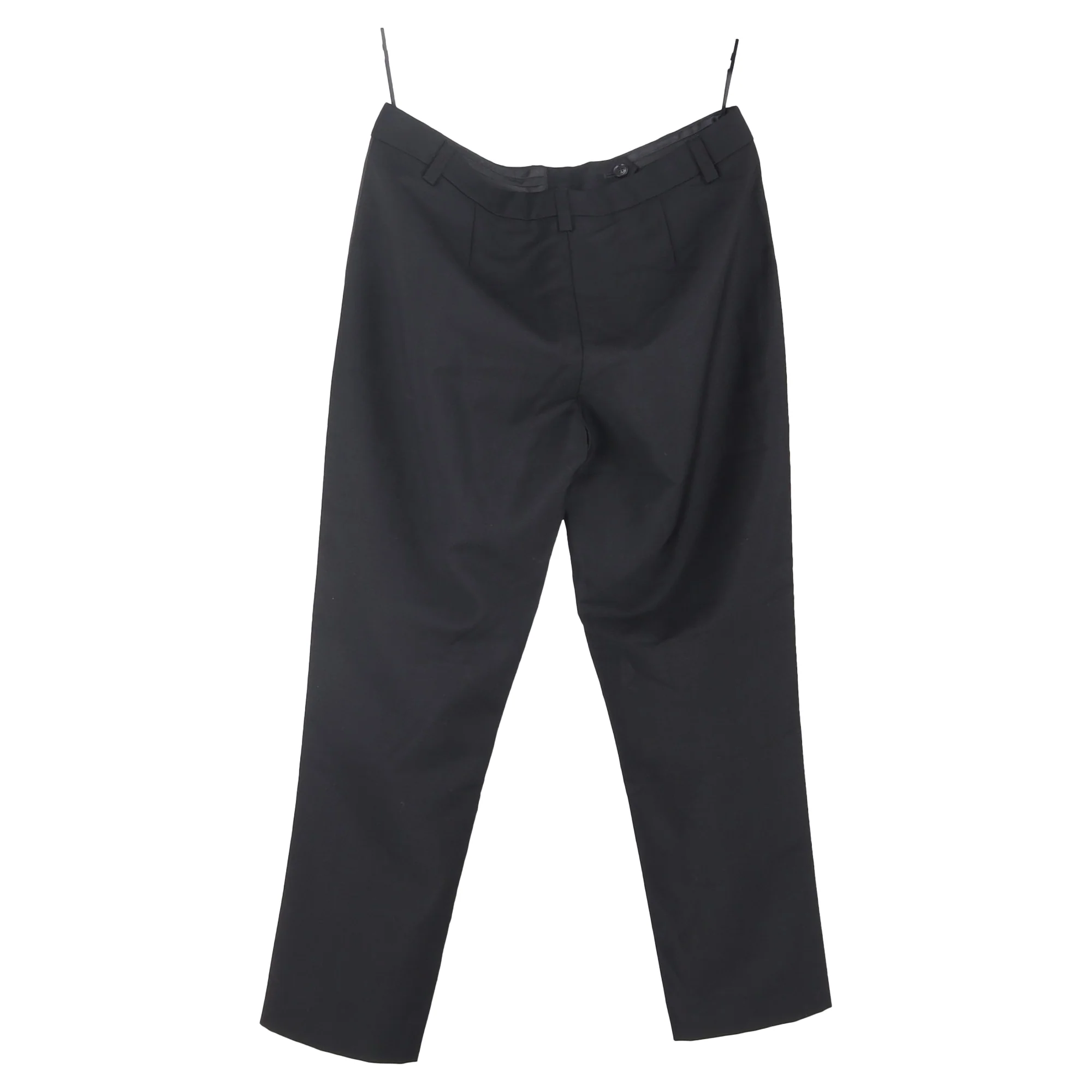 Women's Burberry Straight-Leg Trousers in Black Wool - Image 2