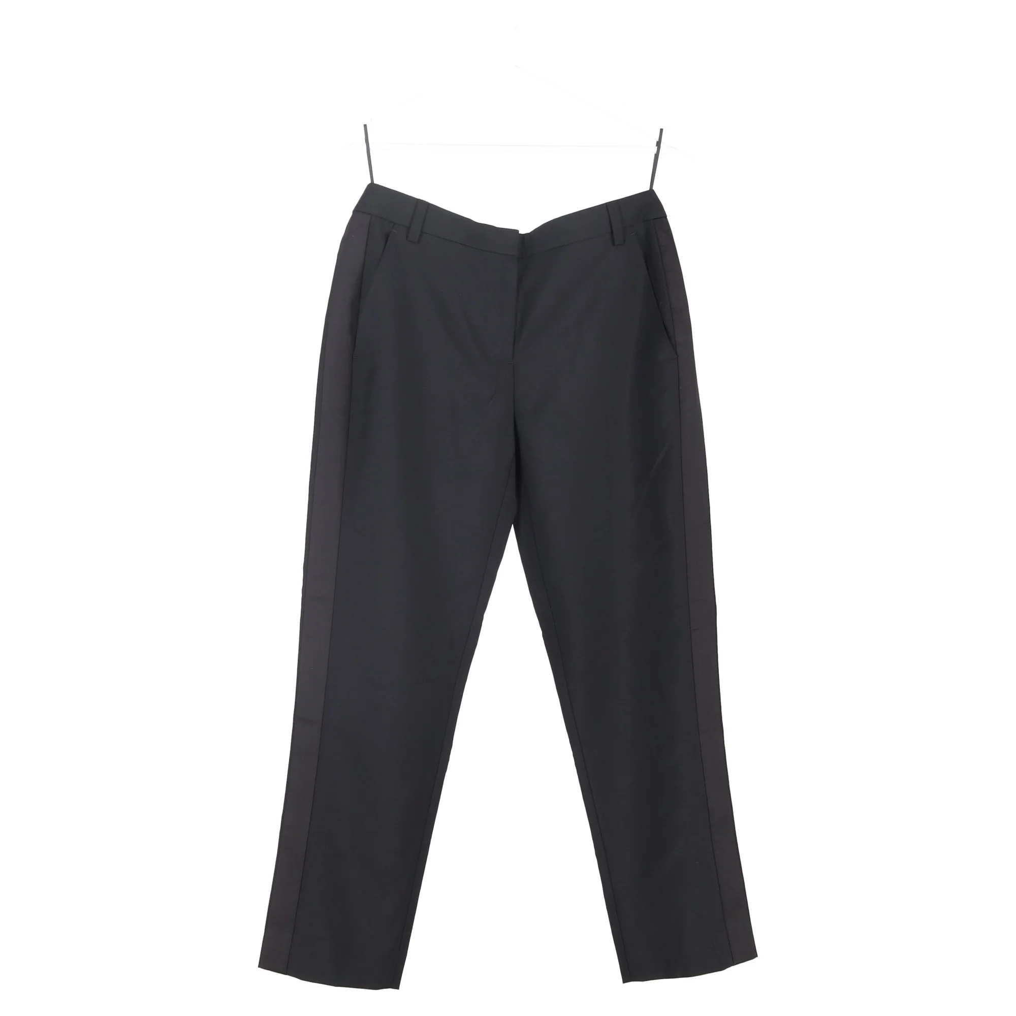 Women's Burberry Straight-Leg Trousers in Black Wool - Image 5