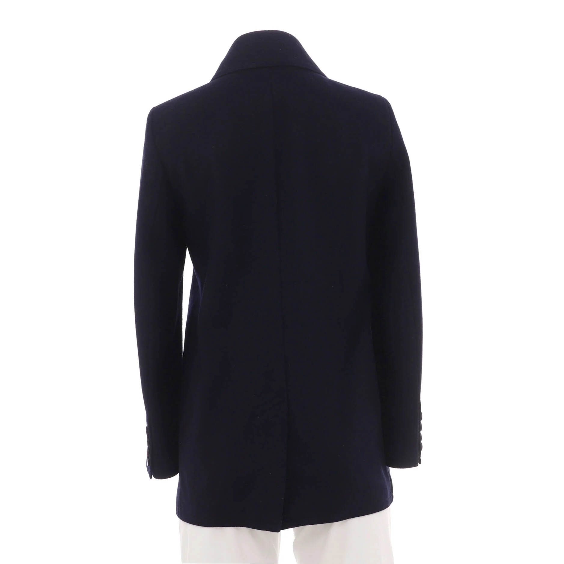 Women's Double Breasted Belted Mid-Length Trench Coat Wool Blend - Image 2