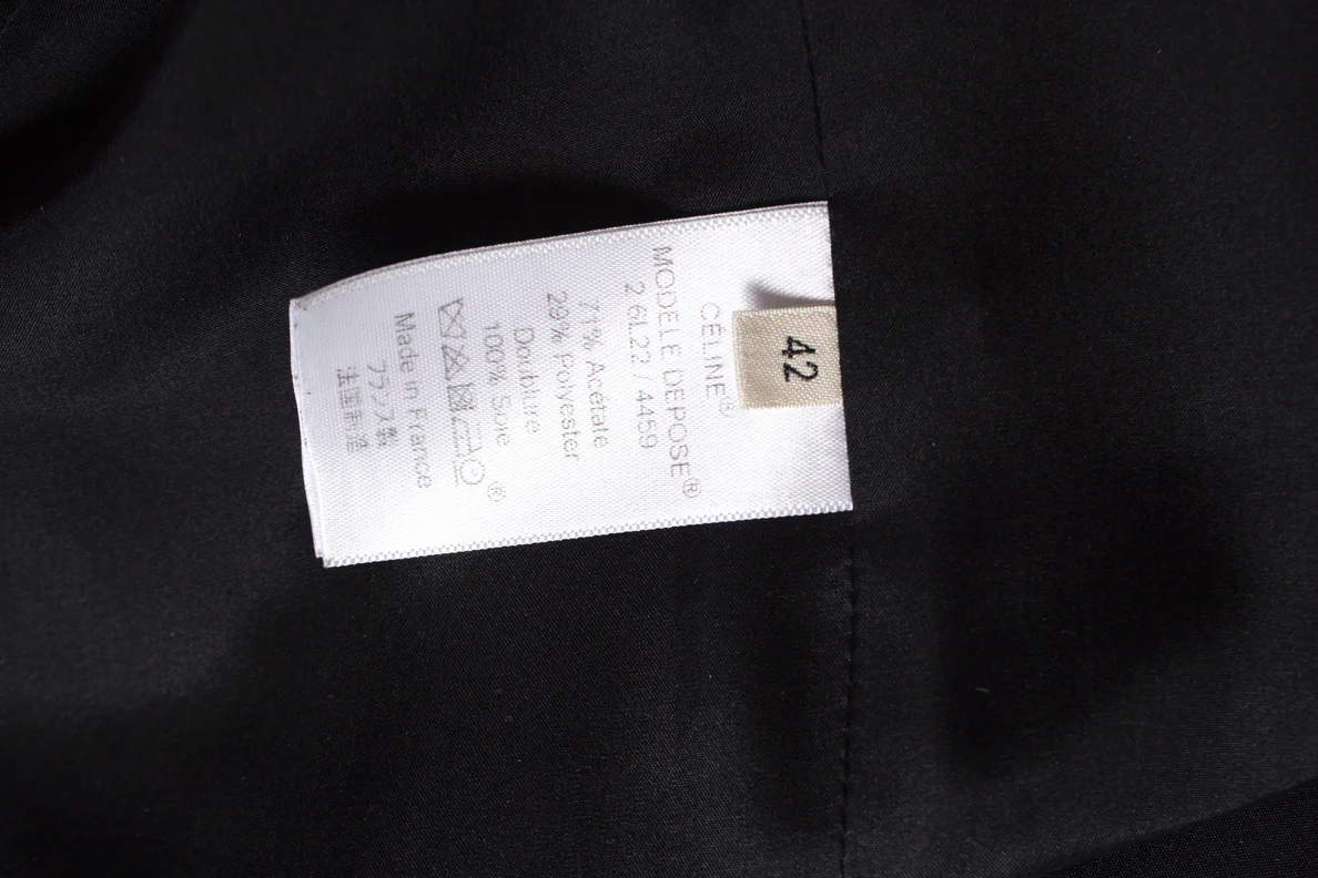 Women's Celine black draped dress - Image 5