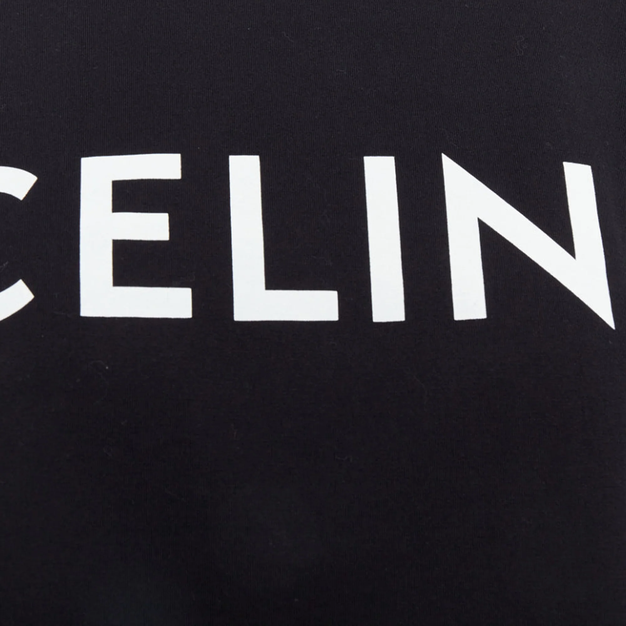 Women's Celine black logo cotton t-shirt - Image 6