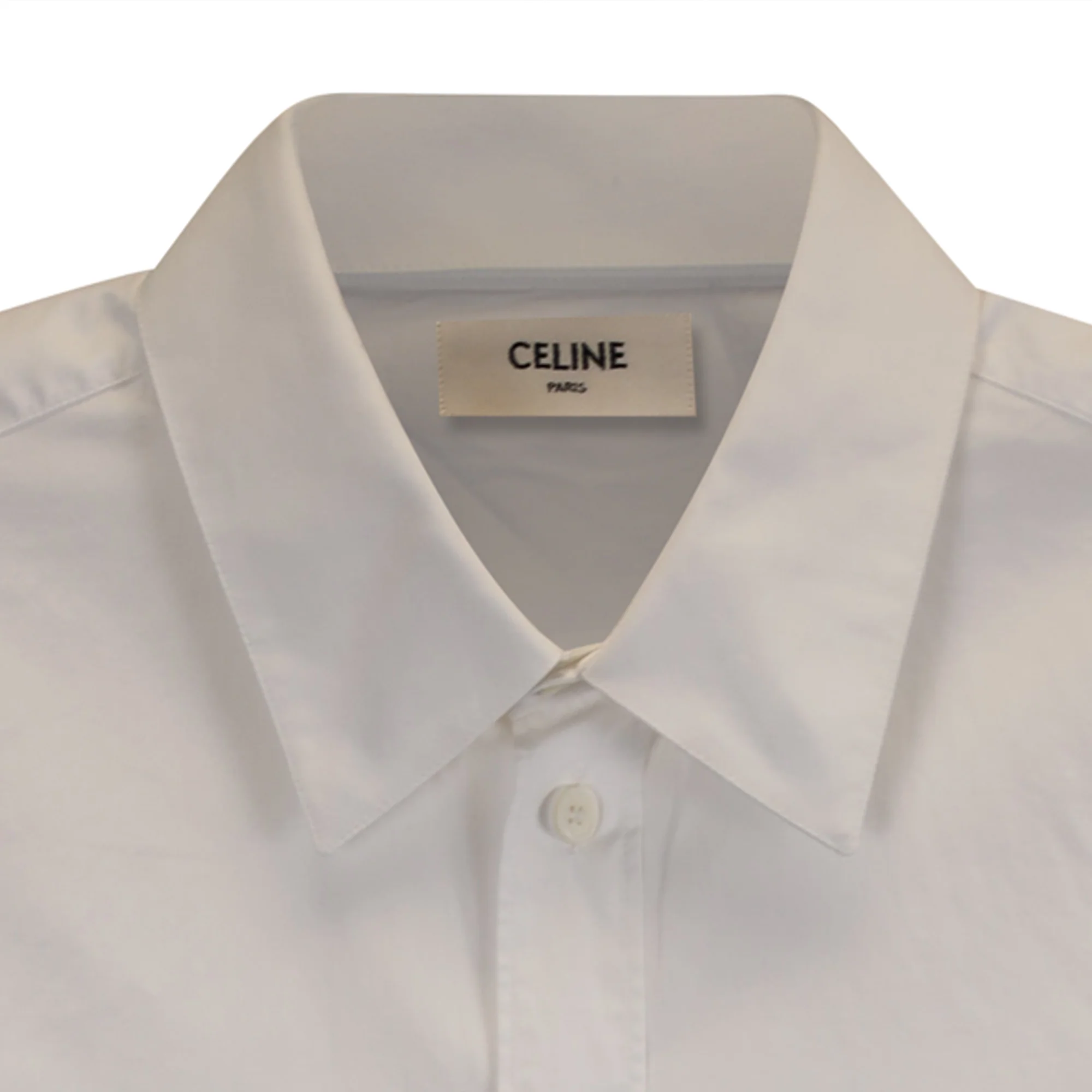 Women's Celine Button-Down Shirt in White Cotton - Image 2