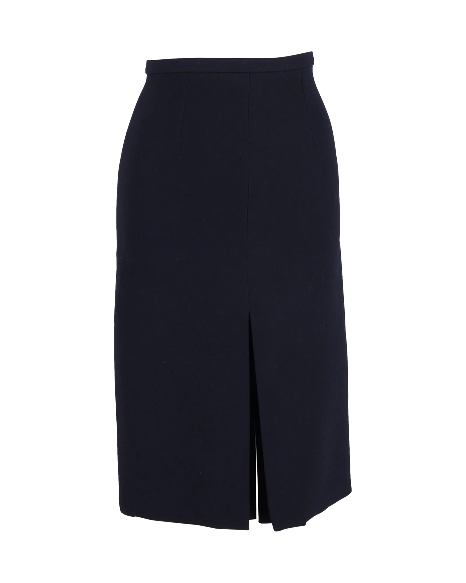 Women's Celine Pencil Skirt in Navy Blue Cotton