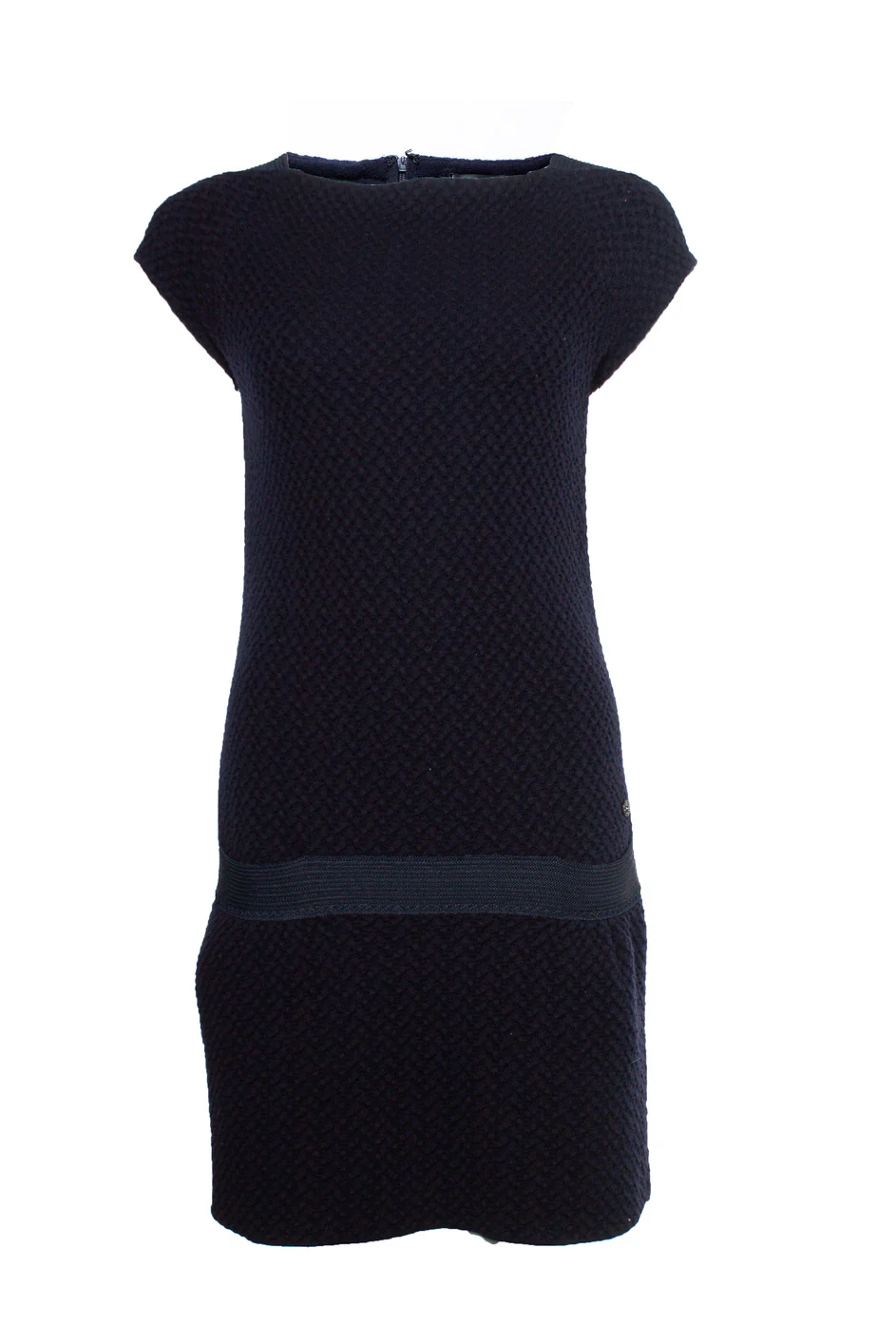 Women's Chanel blue woven dress with pockets