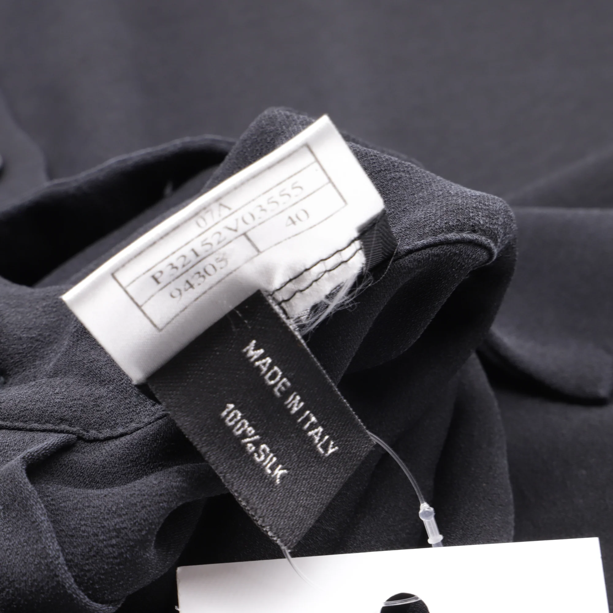 Women's Chanel Buttoned Blouse in Black Silk - Image 6