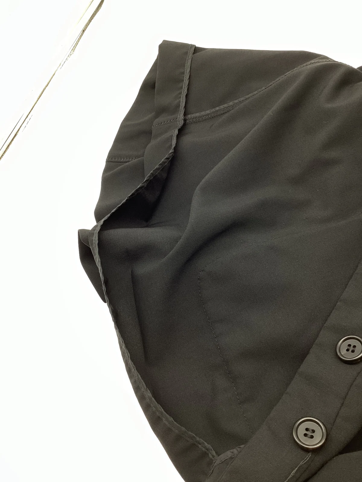 Women's Chanel Buttoned Blouse in Black Silk - Image 8