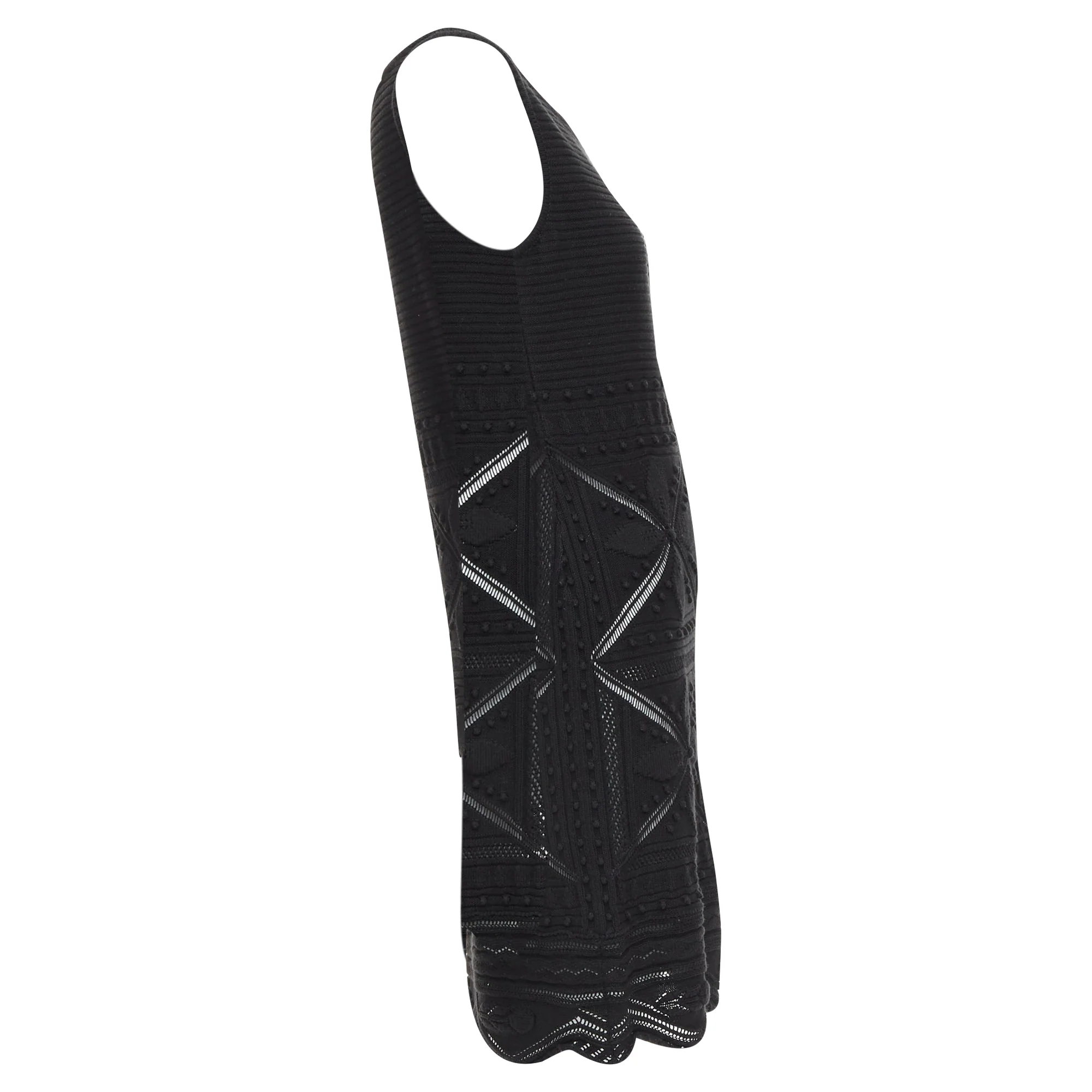 Women's Chanel cotton knitted pointelle floral sheer knitee dress - Image 4