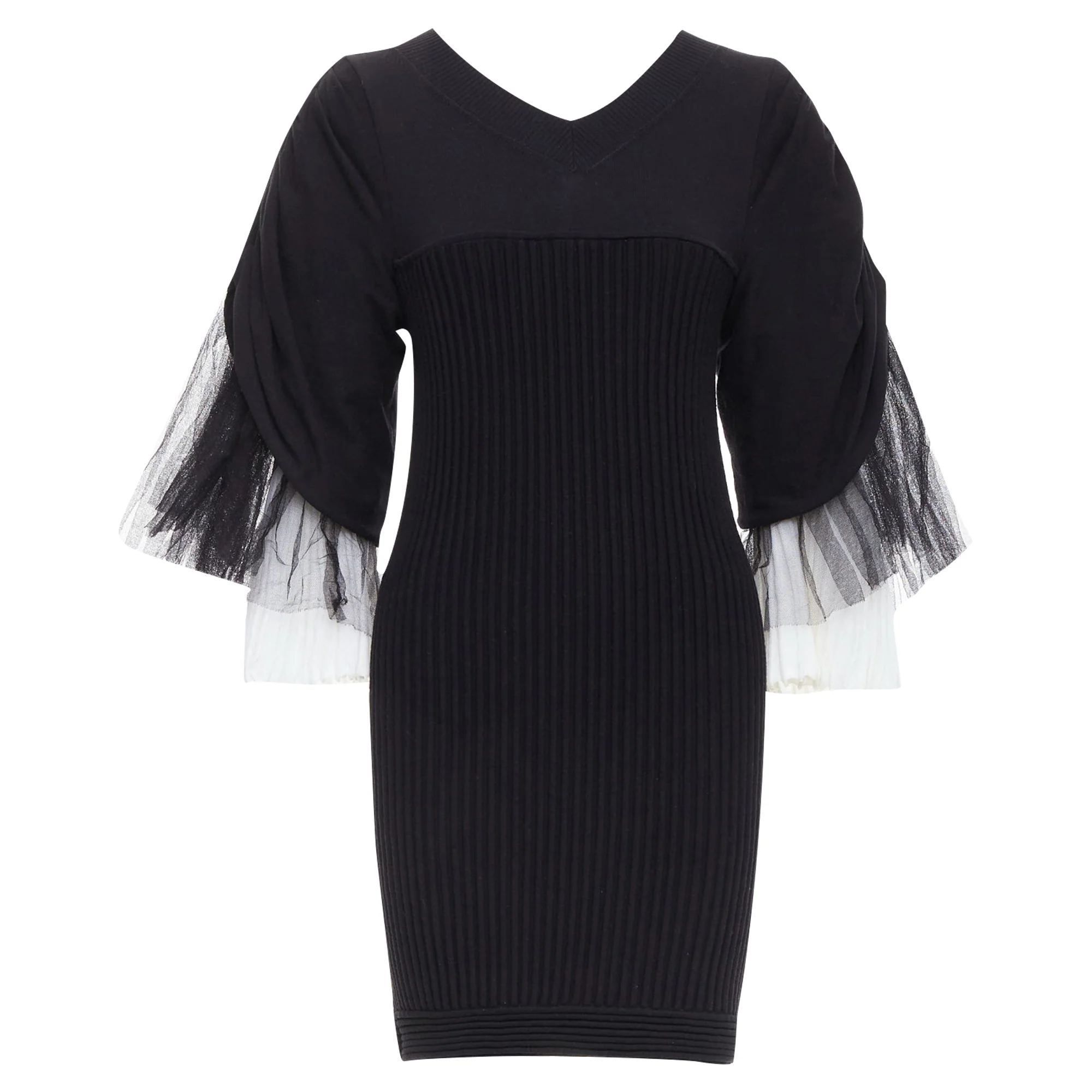 Women's Chanel cotton puff tulle sleeve dress