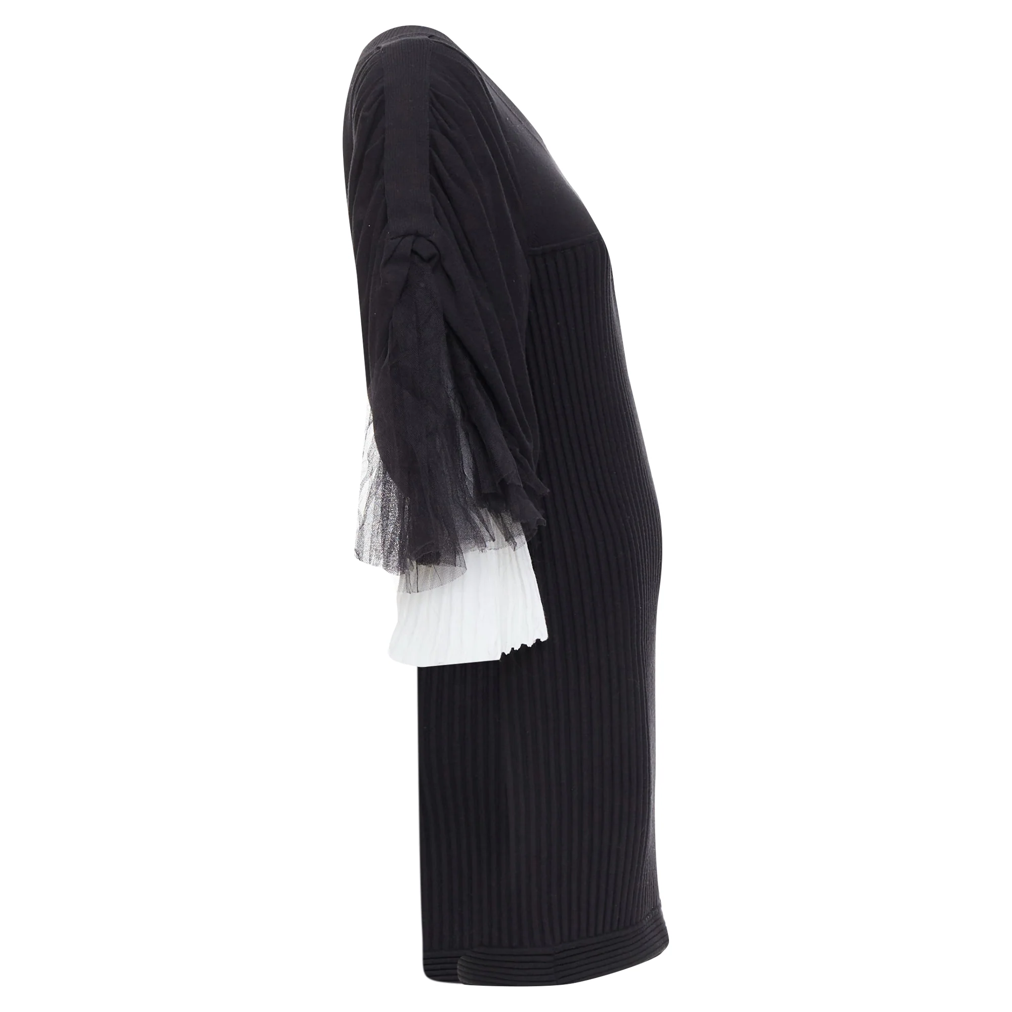 Women's Chanel cotton puff tulle sleeve dress - Image 4