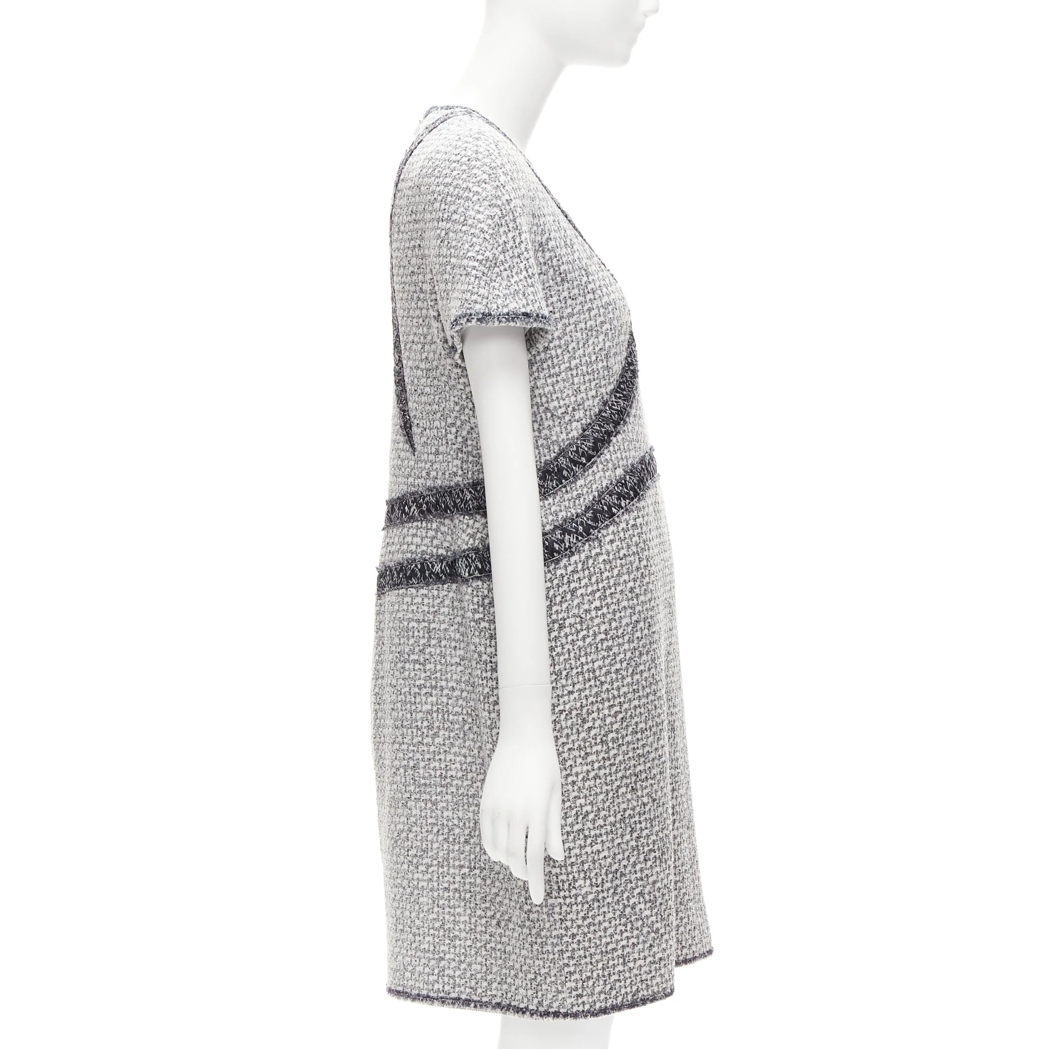 Women's Chanel graphic panels Fantasy Tweed shift dress - Image 10