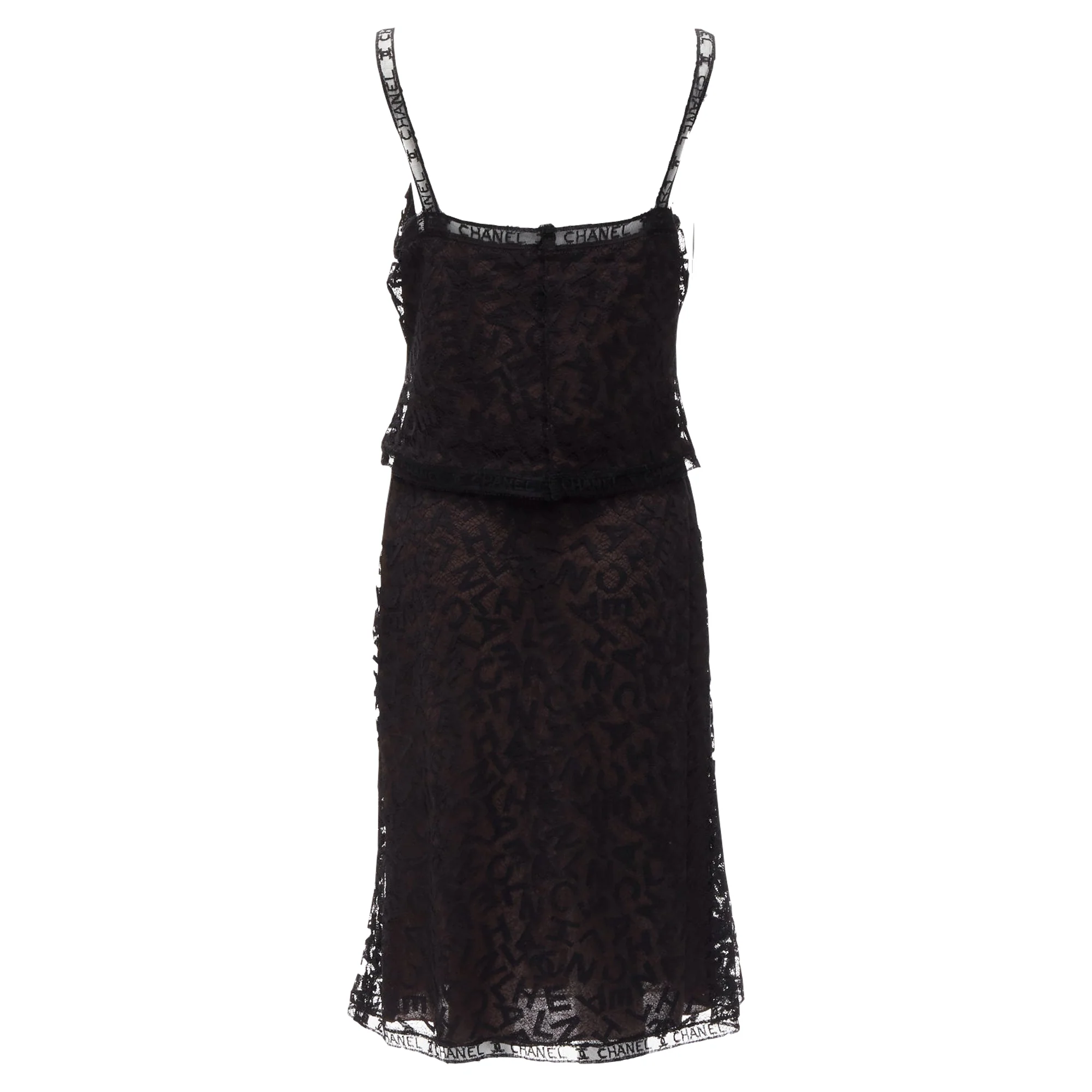 Women's Chanel Karl Lagerfeld CC lace cami skirt - Image 5