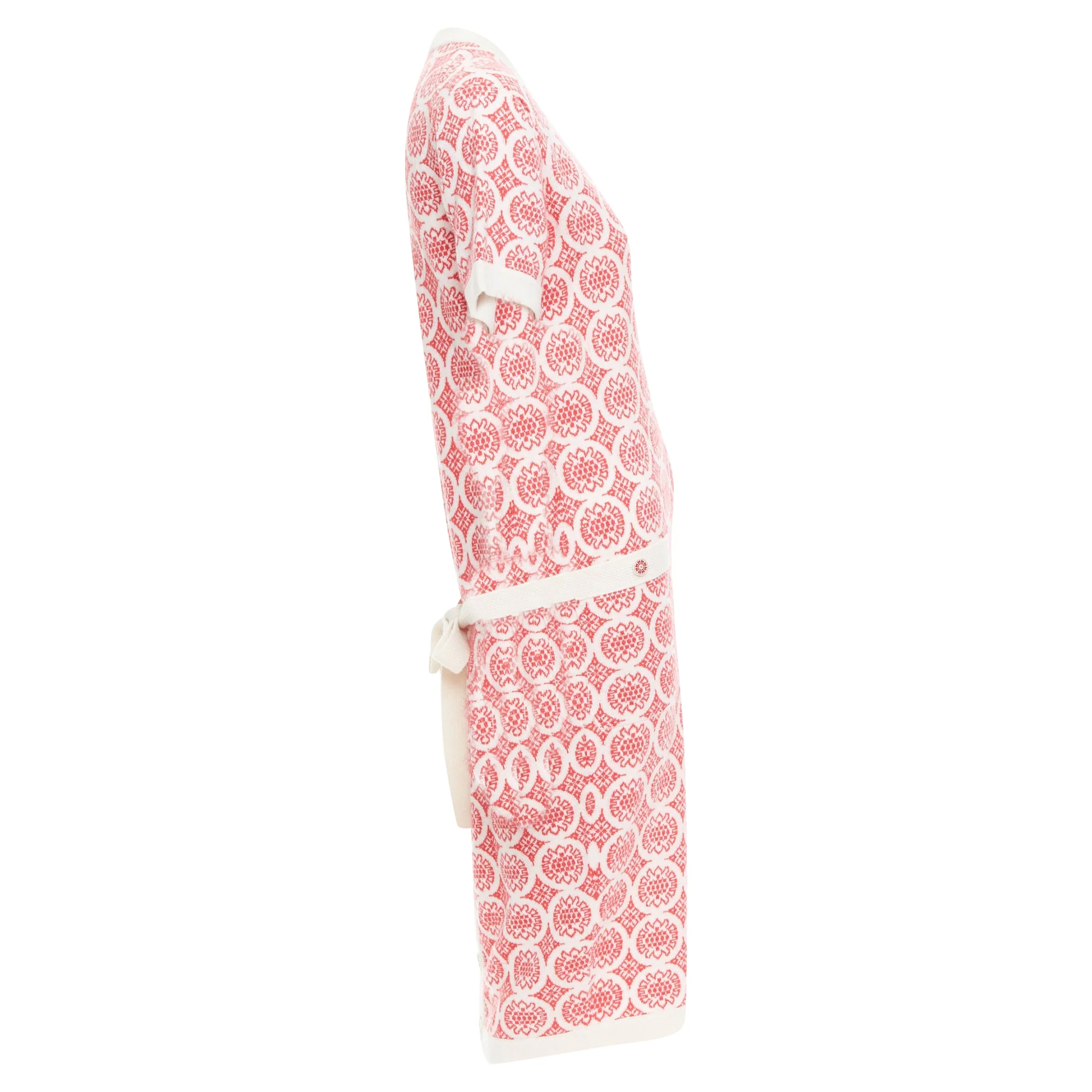 Women's Chanel pink cream CC button pattern dress - Image 4