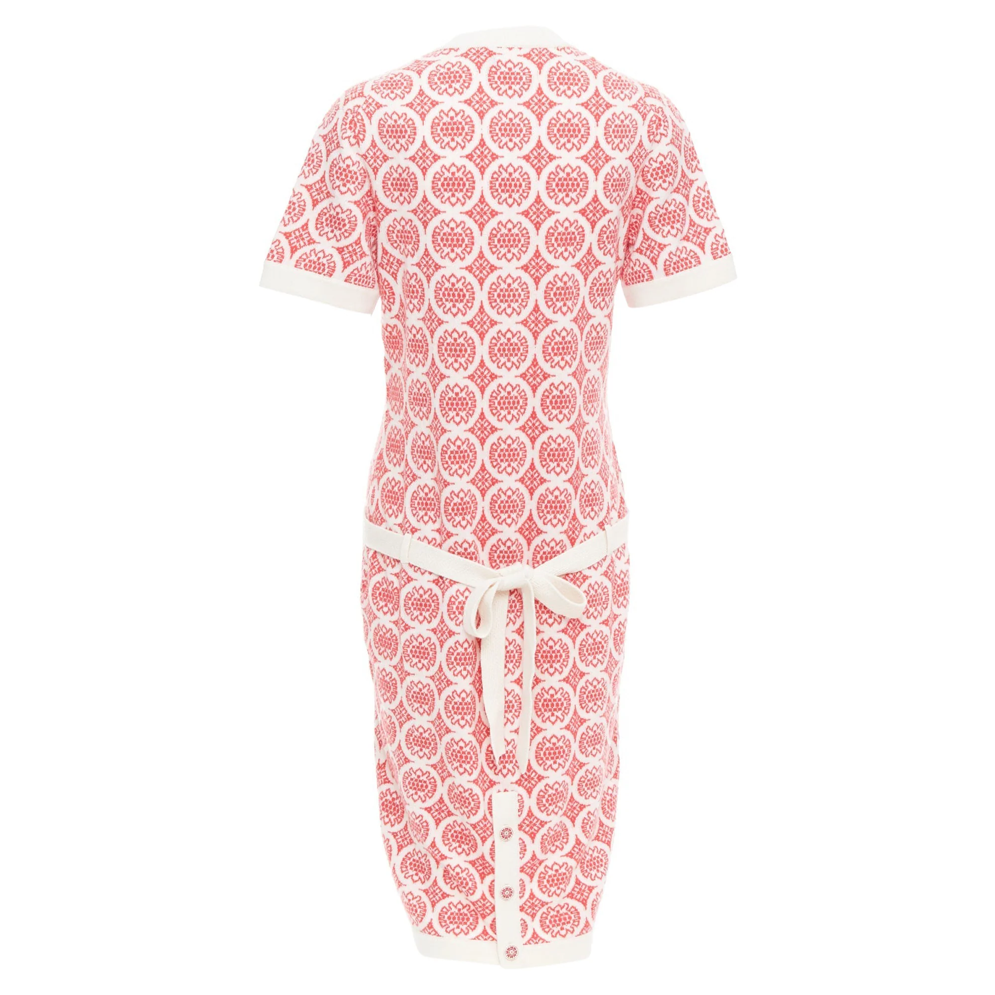 Women's Chanel pink cream CC button pattern dress - Image 5
