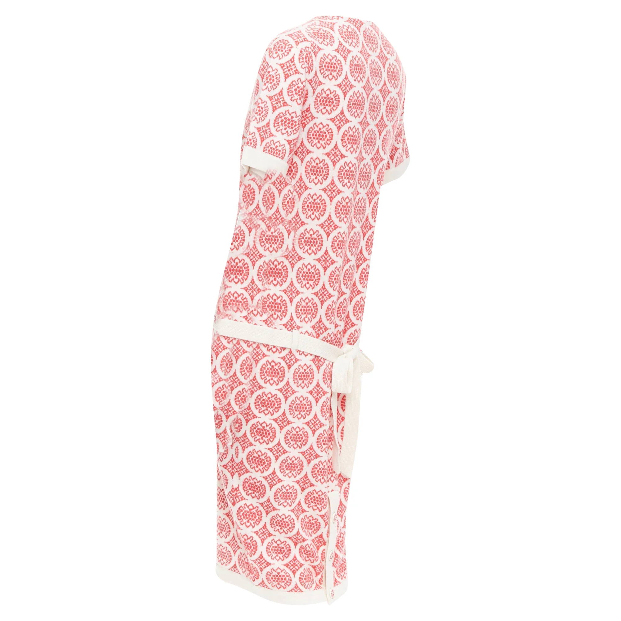Women's Chanel pink cream CC button pattern dress - Image 6