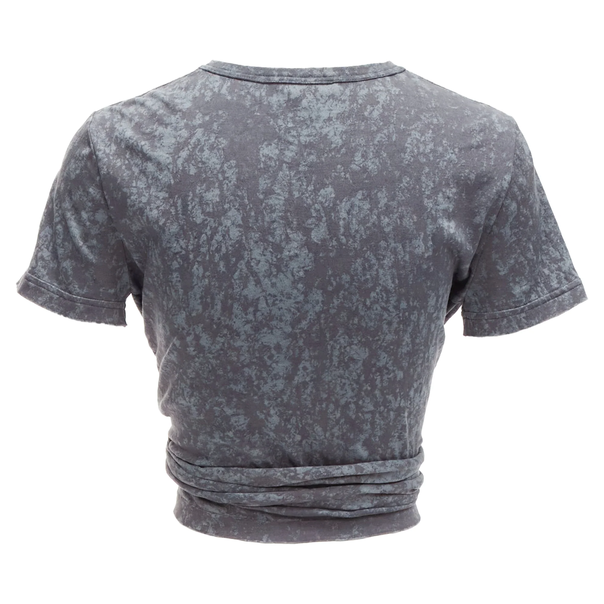 Women's Chanel rope logo embroidery tie cropped tshirt - Image 5