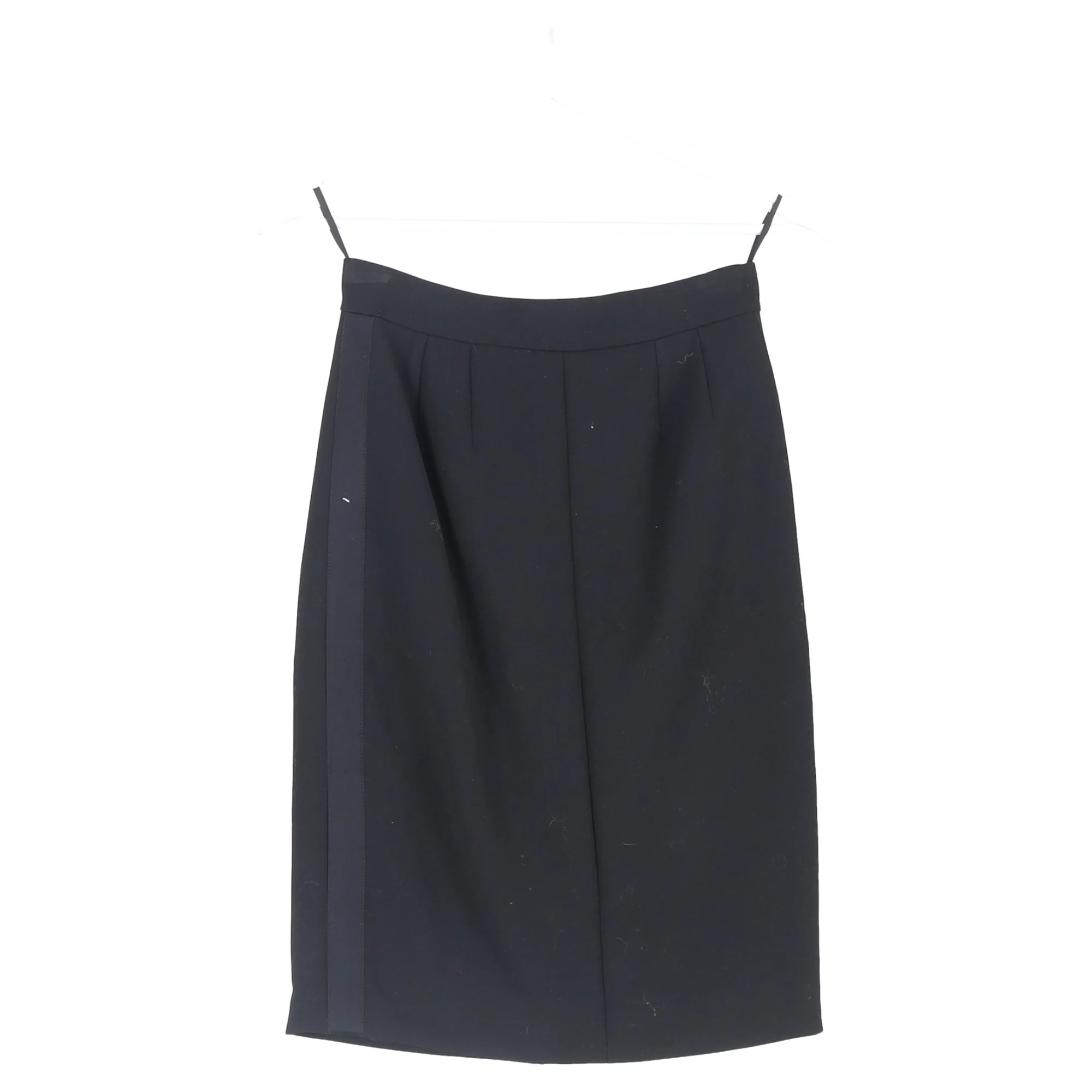Women's Chanel Side Stripe Pencil Skirt in Black Wool - Image 5