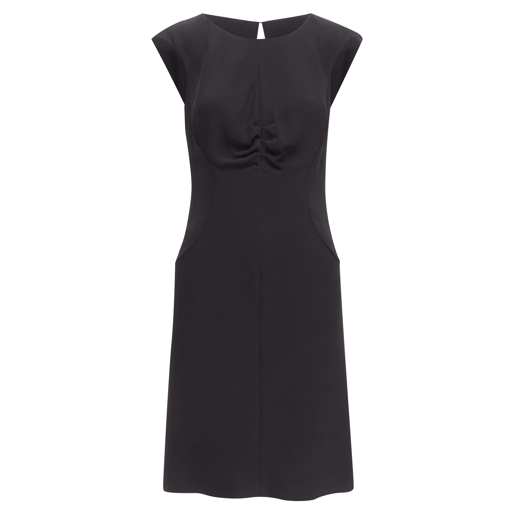 Women's Chanel silk ruched boned waist shift dress