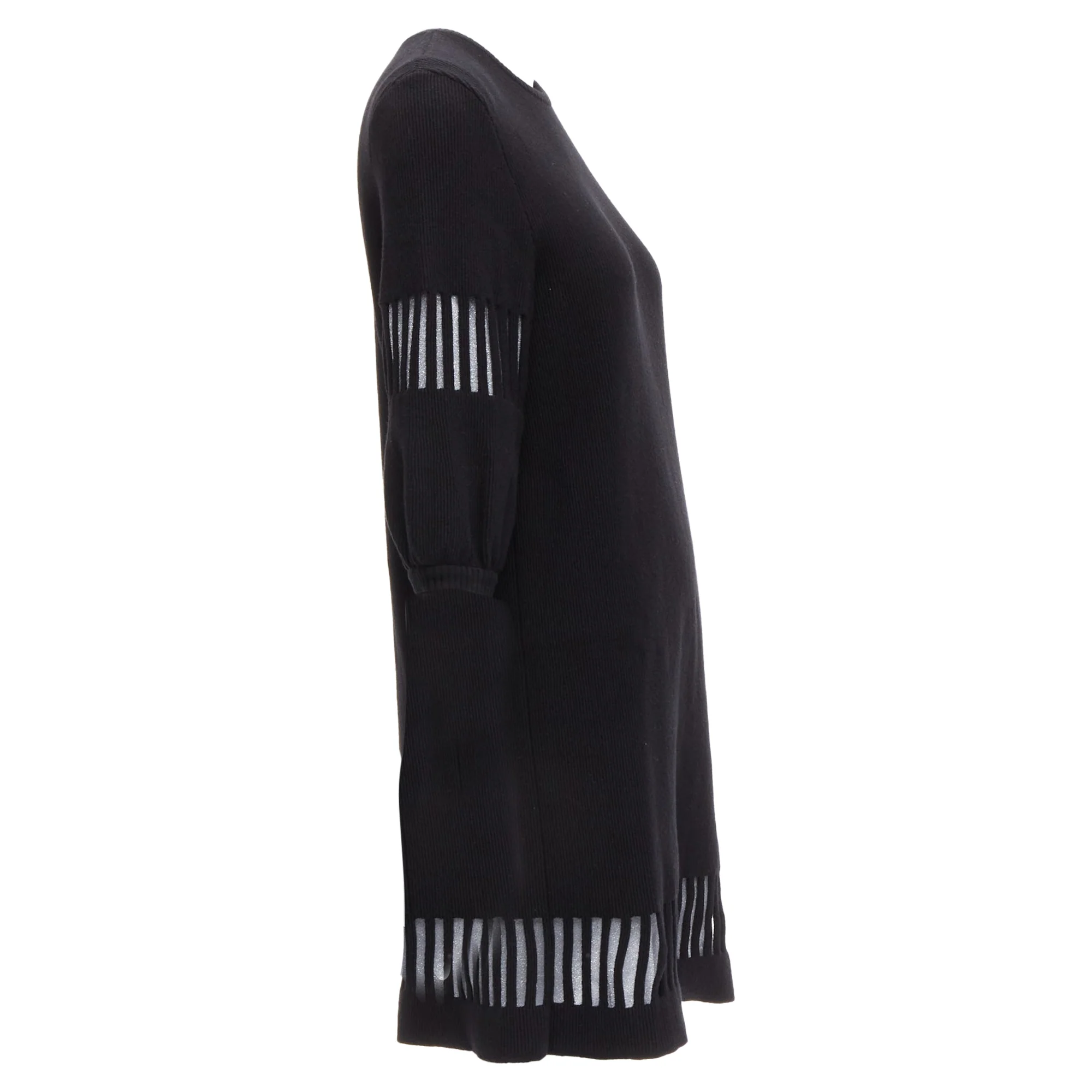 Women's Chanel wool angora cut out lurex sweater dress - Image 4