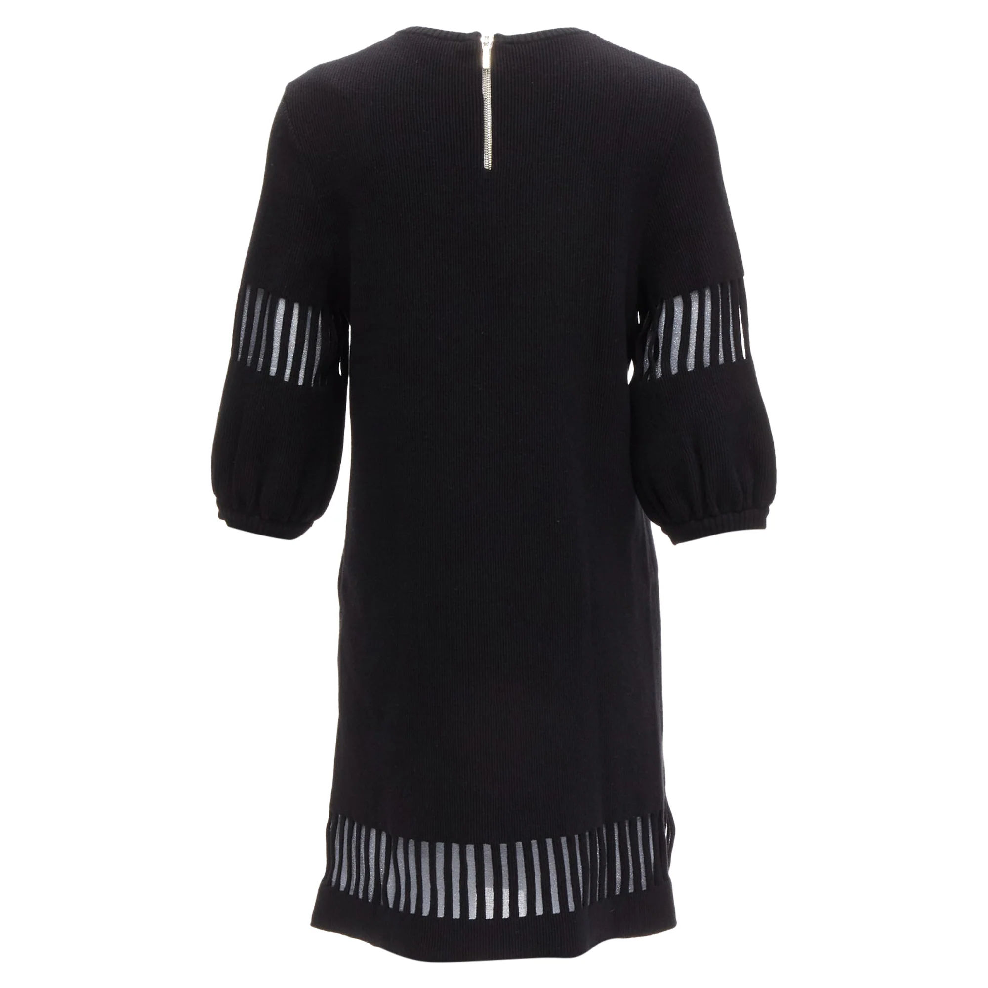 Women's Chanel wool angora cut out lurex sweater dress - Image 5