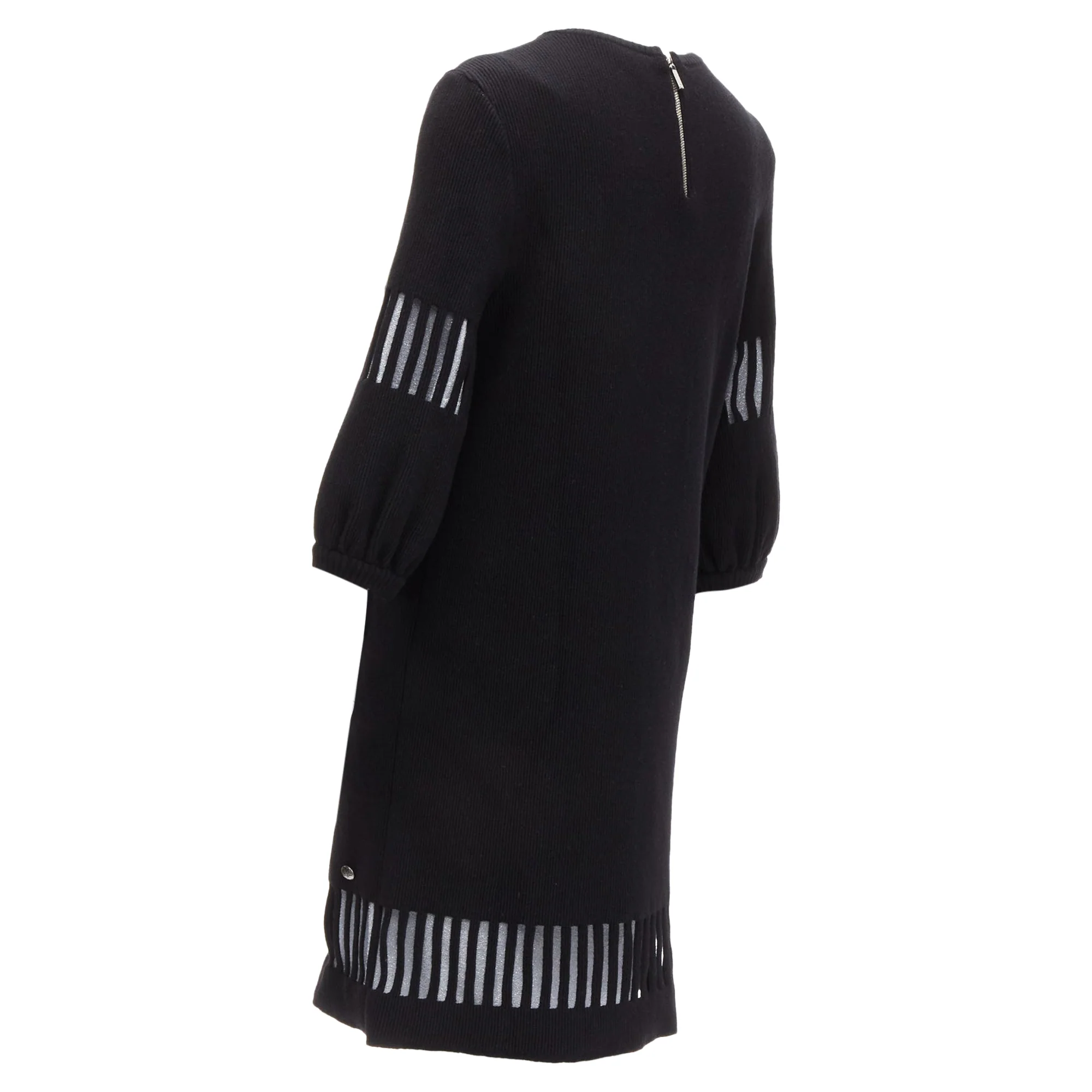 Women's Chanel wool angora cut out lurex sweater dress - Image 6
