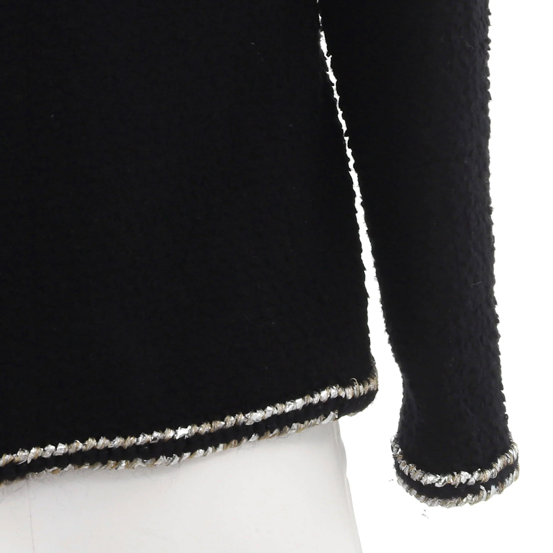 Women's Two Pocket Trim Detail Collared Button Up Jacket Tweed - Image 3