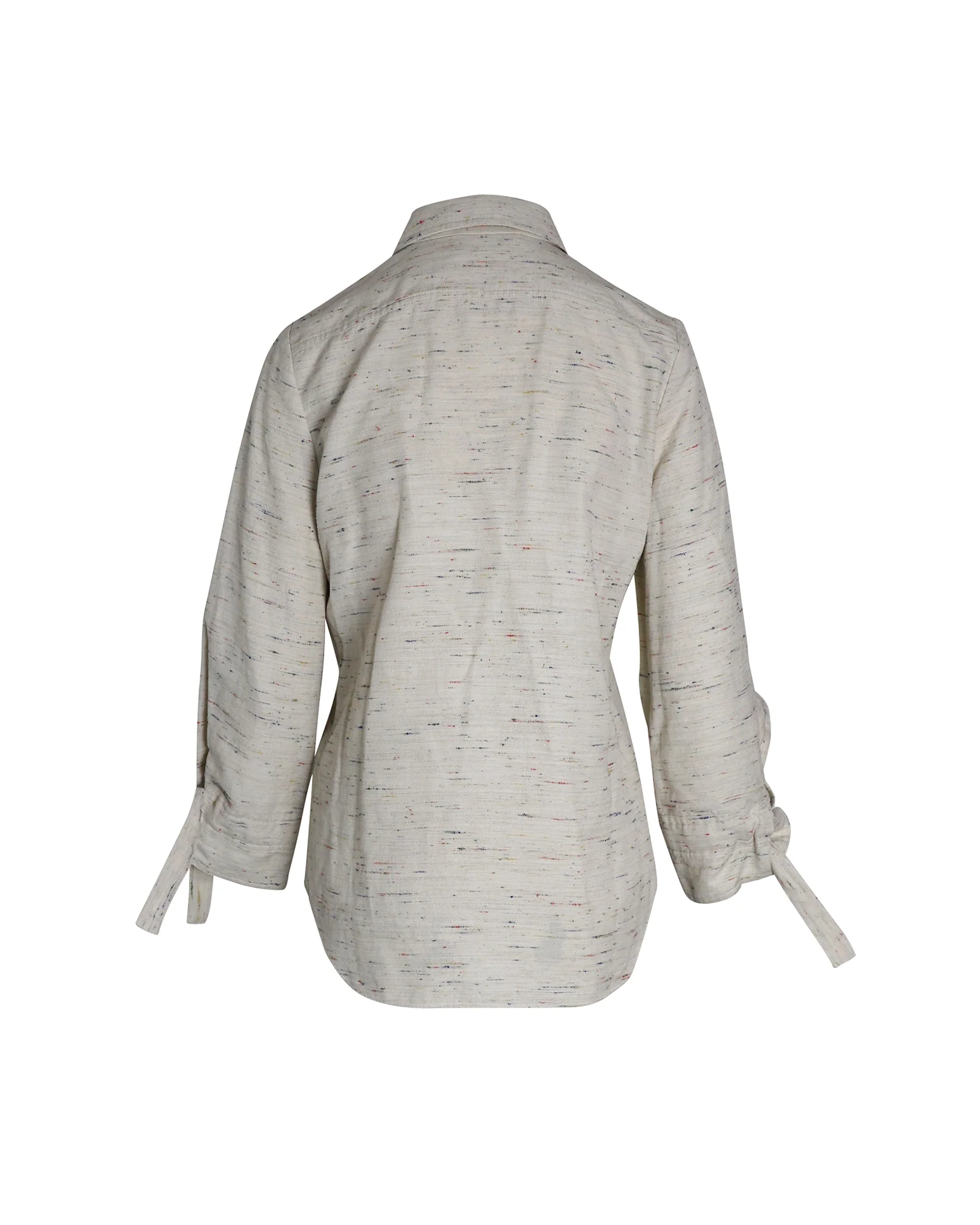 Women's Chloe Button-Down Shirt in Cream Linen - Image 3