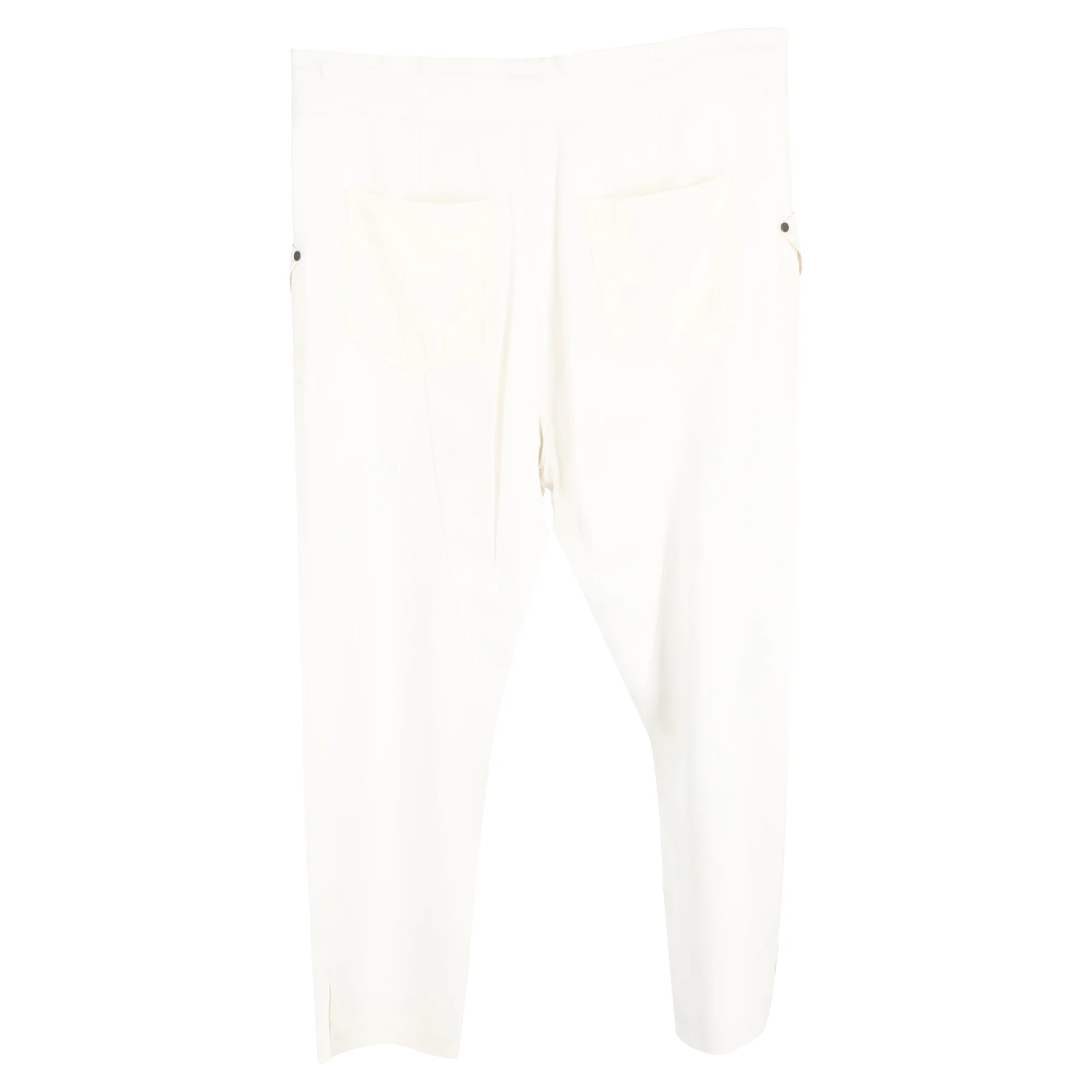 Women's Chloé Crepe Oversized Pocket Detail Pants in White Acetate - Image 2