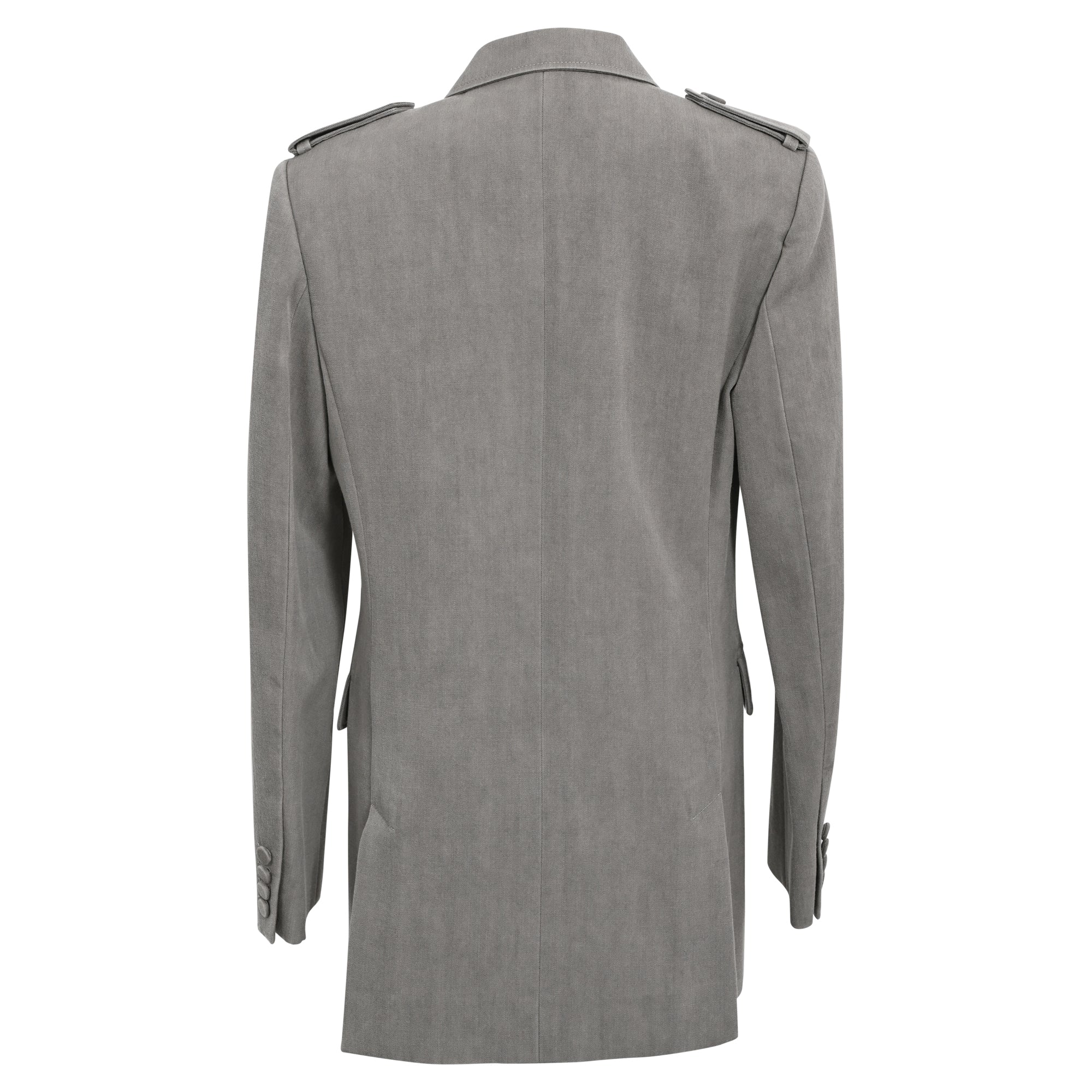 Women's Chloé Double-Breasted Blazer in Grey Wool - Image 3