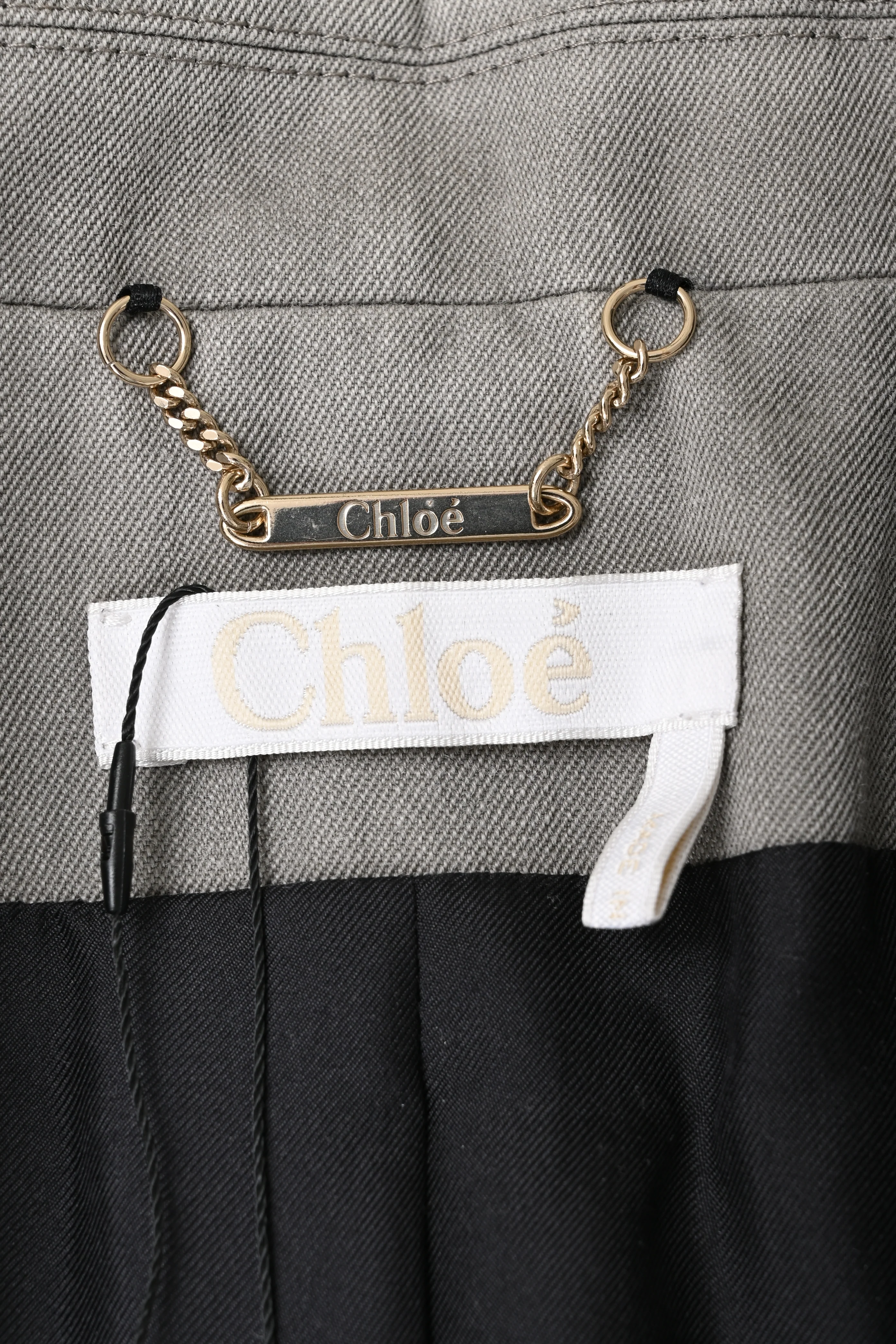 Women's Chloé Double-Breasted Blazer in Grey Wool - Image 9