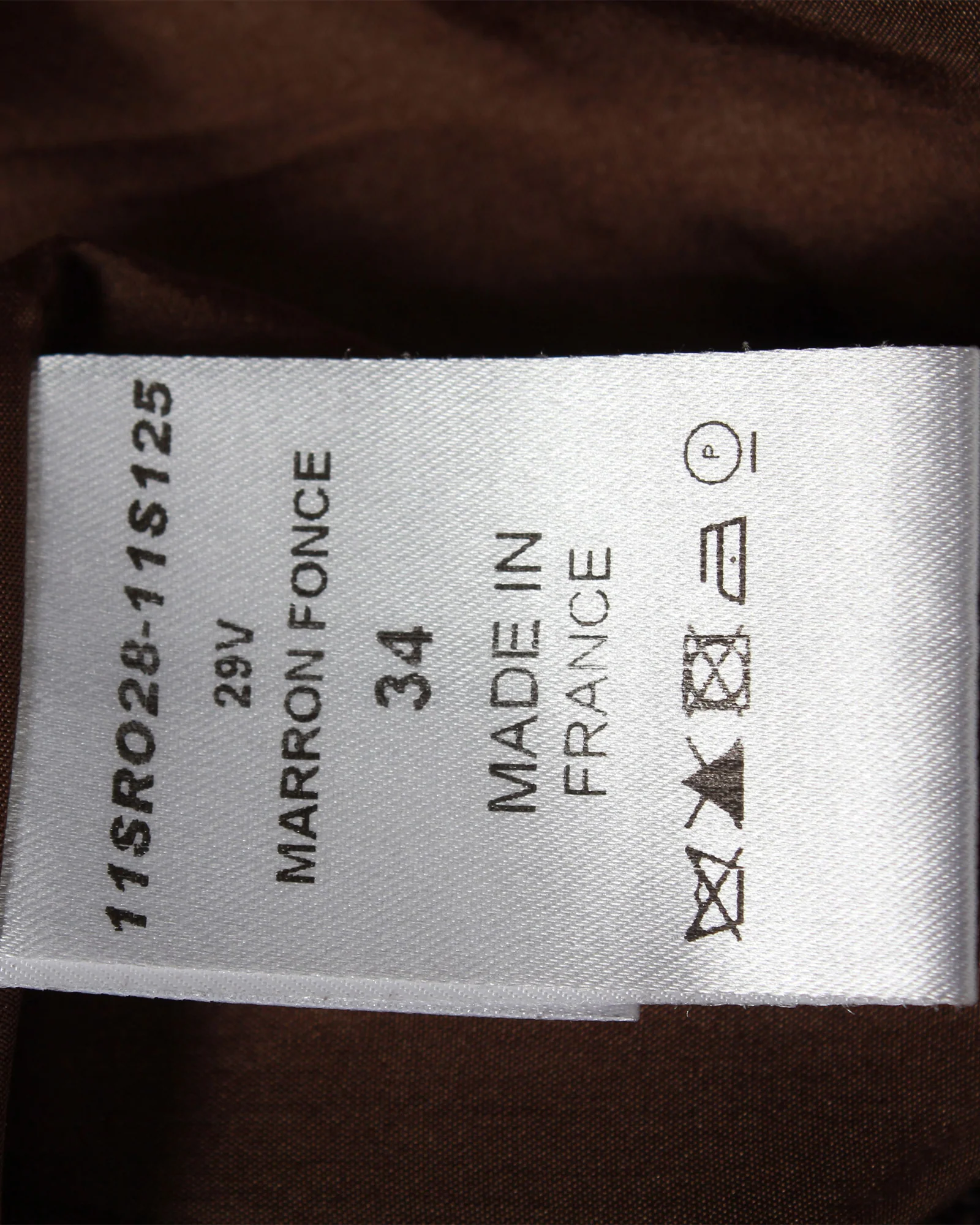 Women's Chloe Flared Skirt Floral Dress in Brown Silk - Image 5