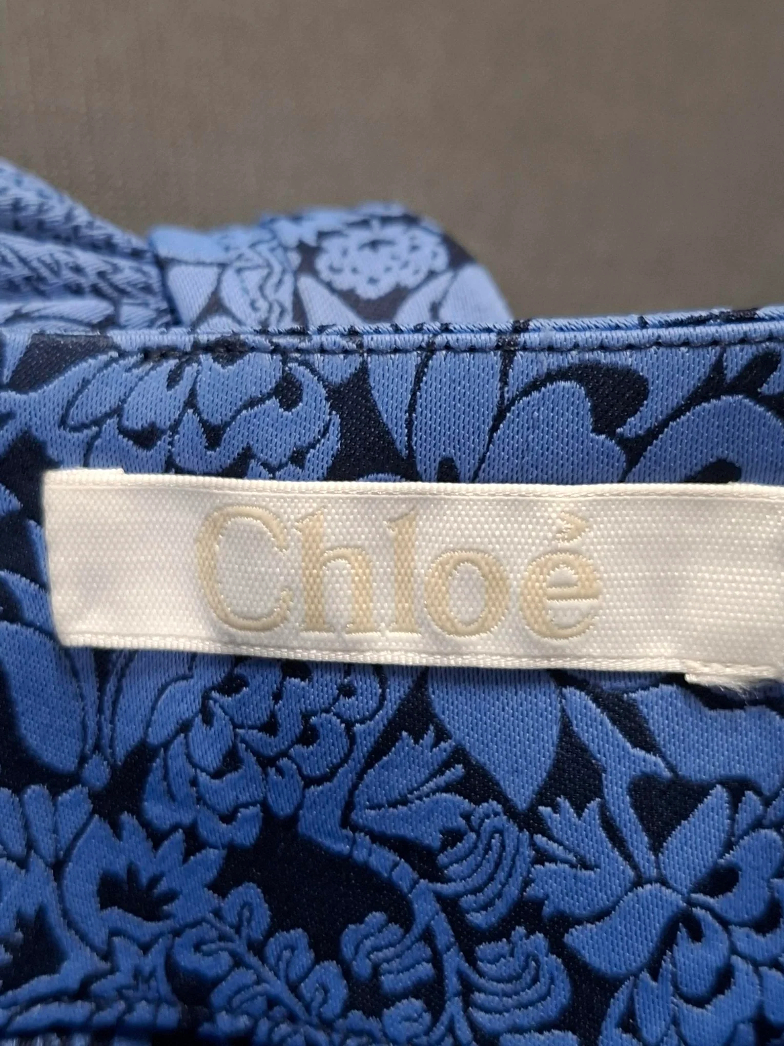 Women's Chloe Floral Asymmetric Skirt in Blue Viscose - Image 6