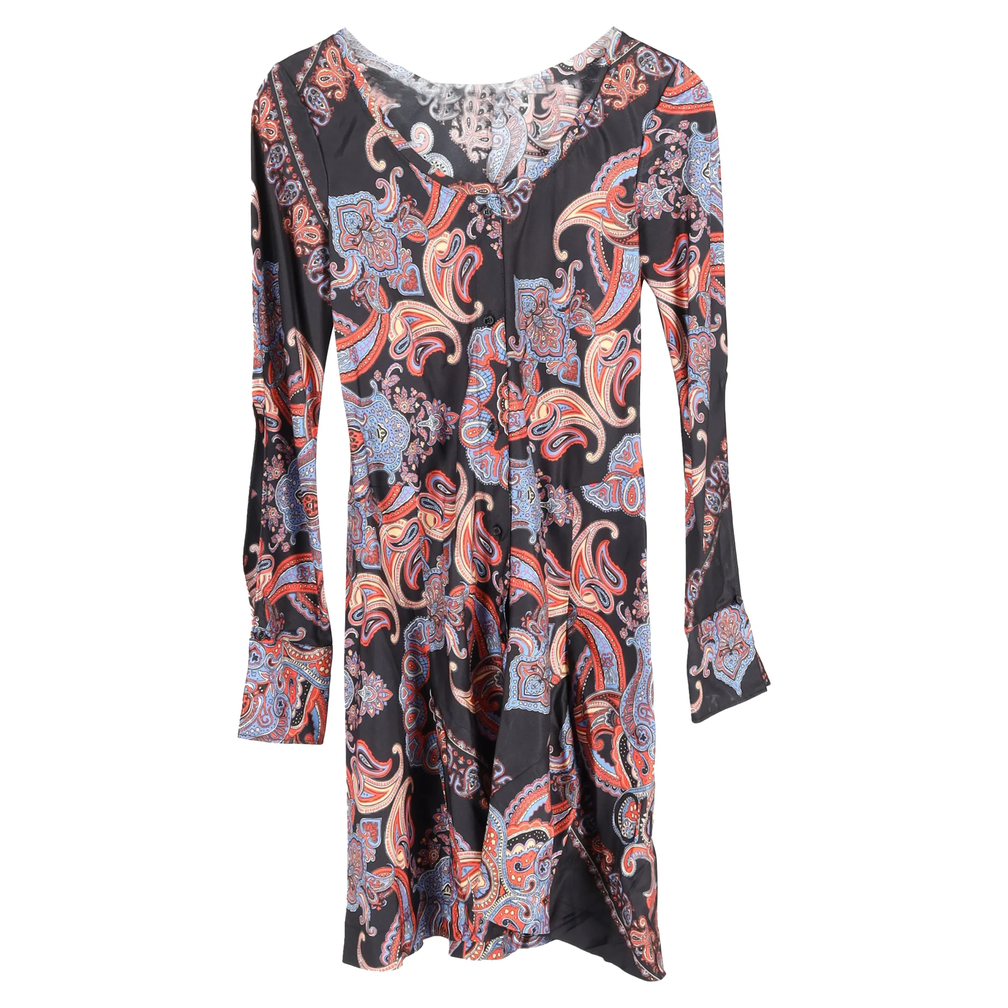 Women's Chloé Paisley Paisley Print Mini Dress in Multicolor Viscose