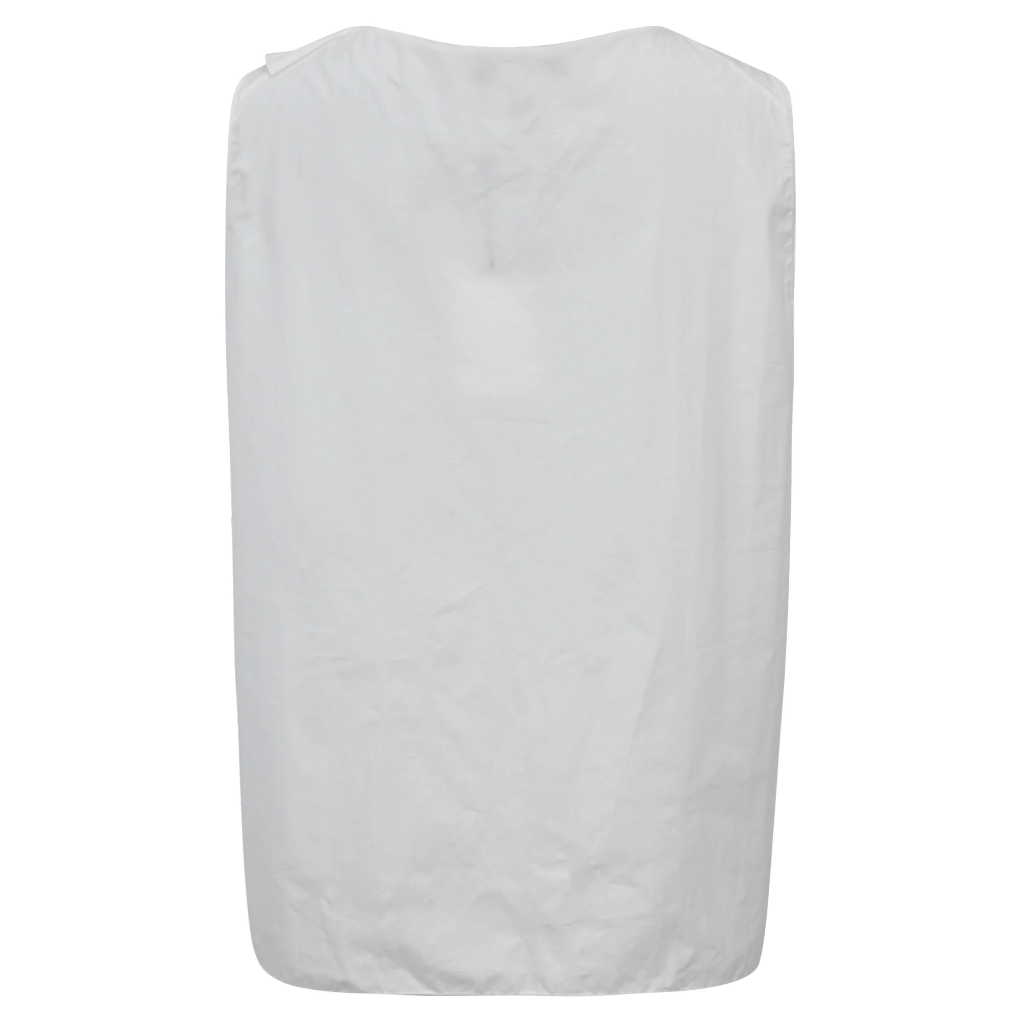 Women's Chloe Sleeveless Ruffled Top in White Cotton - Image 3
