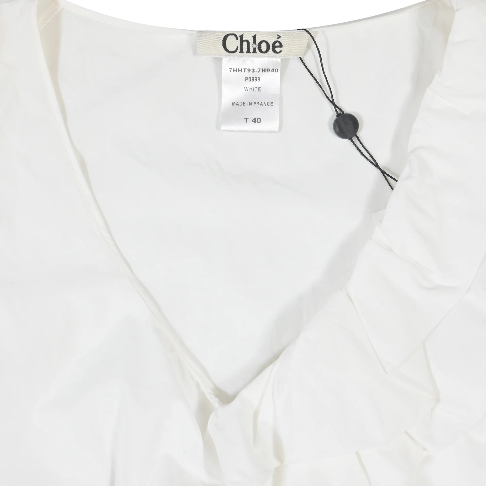 Women's Chloe Sleeveless Ruffled Top in White Cotton - Image 4