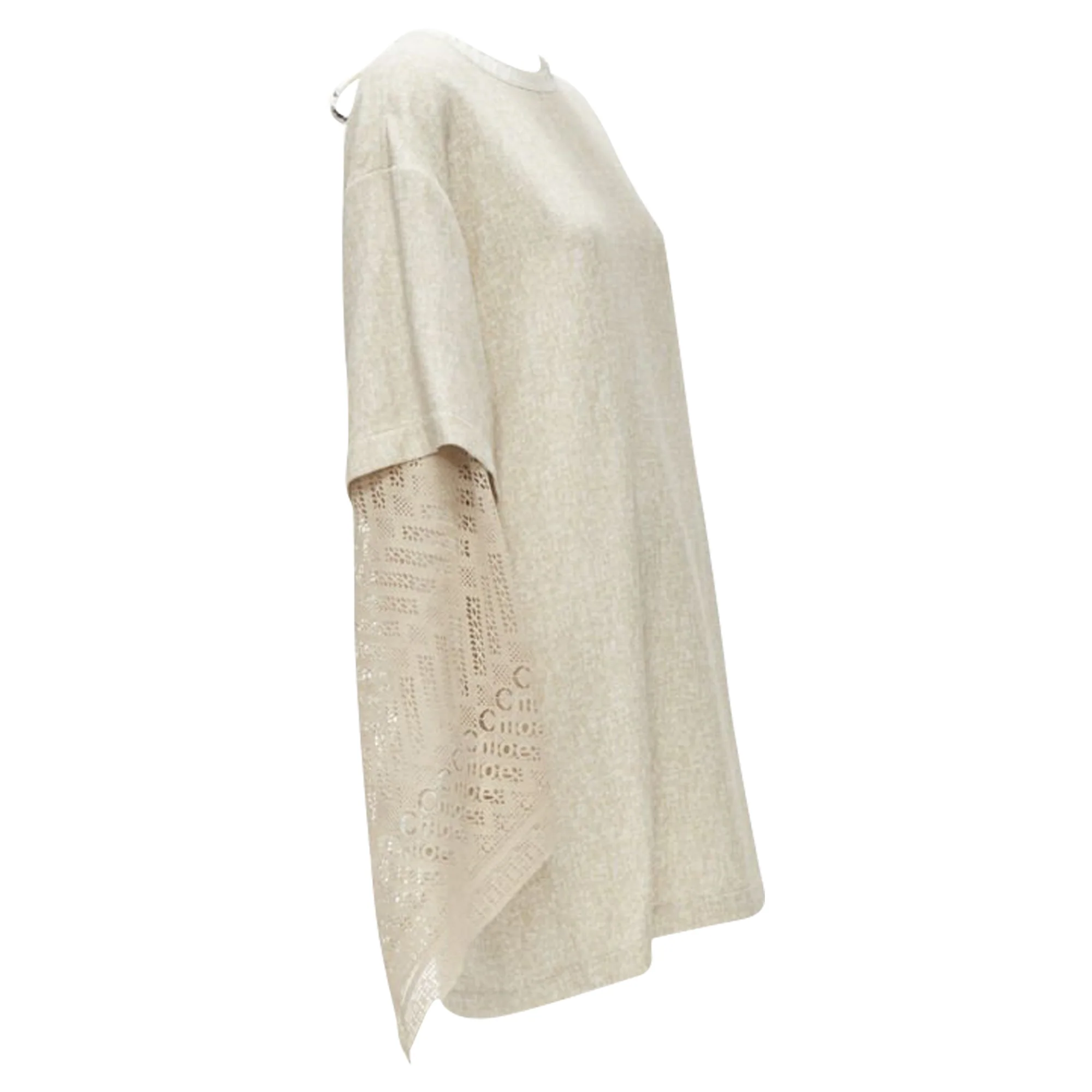 Women's Chloe speckle crochet sleeves layered dress - Image 3