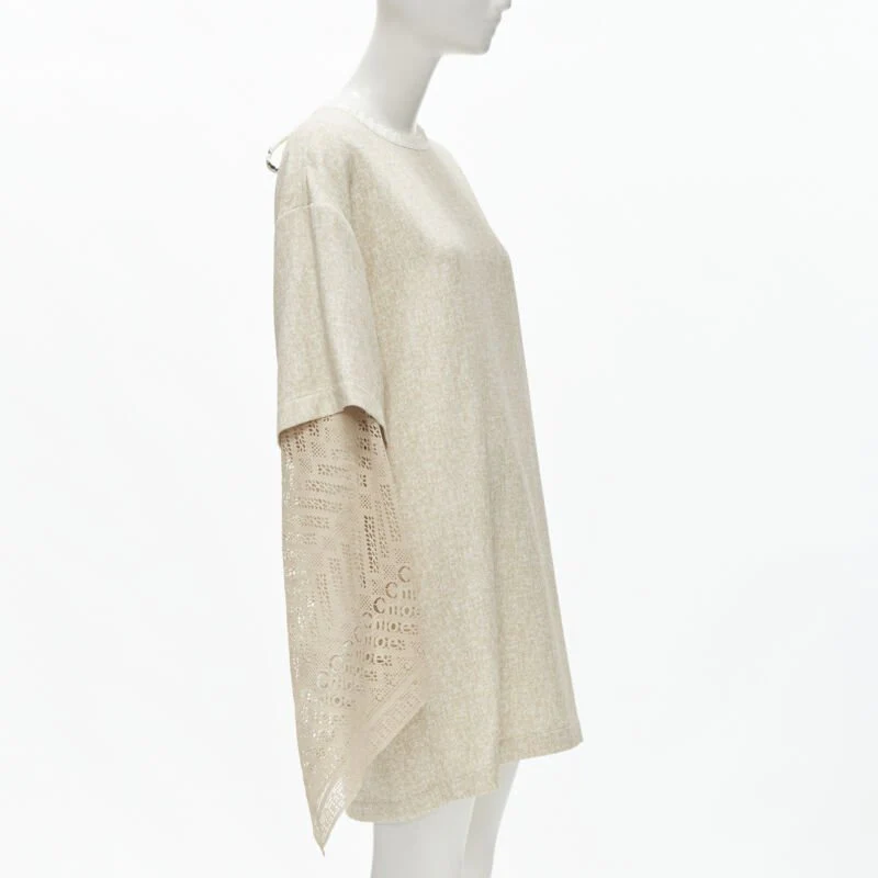 Women's Chloe speckle crochet sleeves layered dress - Image 9