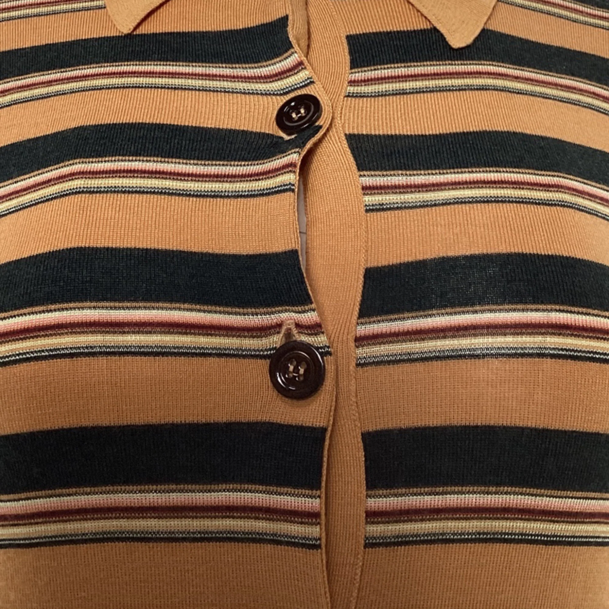 Women's Chloé Striped Shirt Maxi Dress in Brown Wool - Image 2