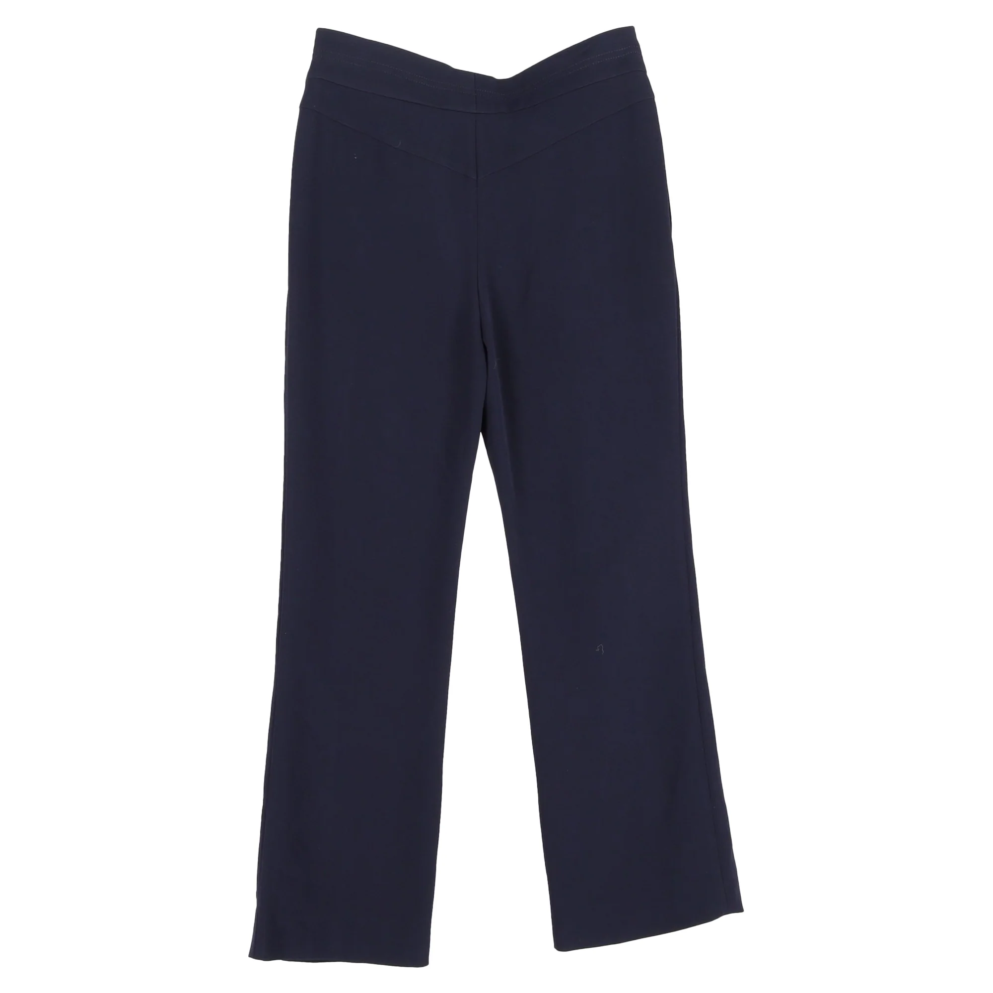 Women's Chloé Wide-Leg Sailor Pants in Navy Blue Wool - Image 2