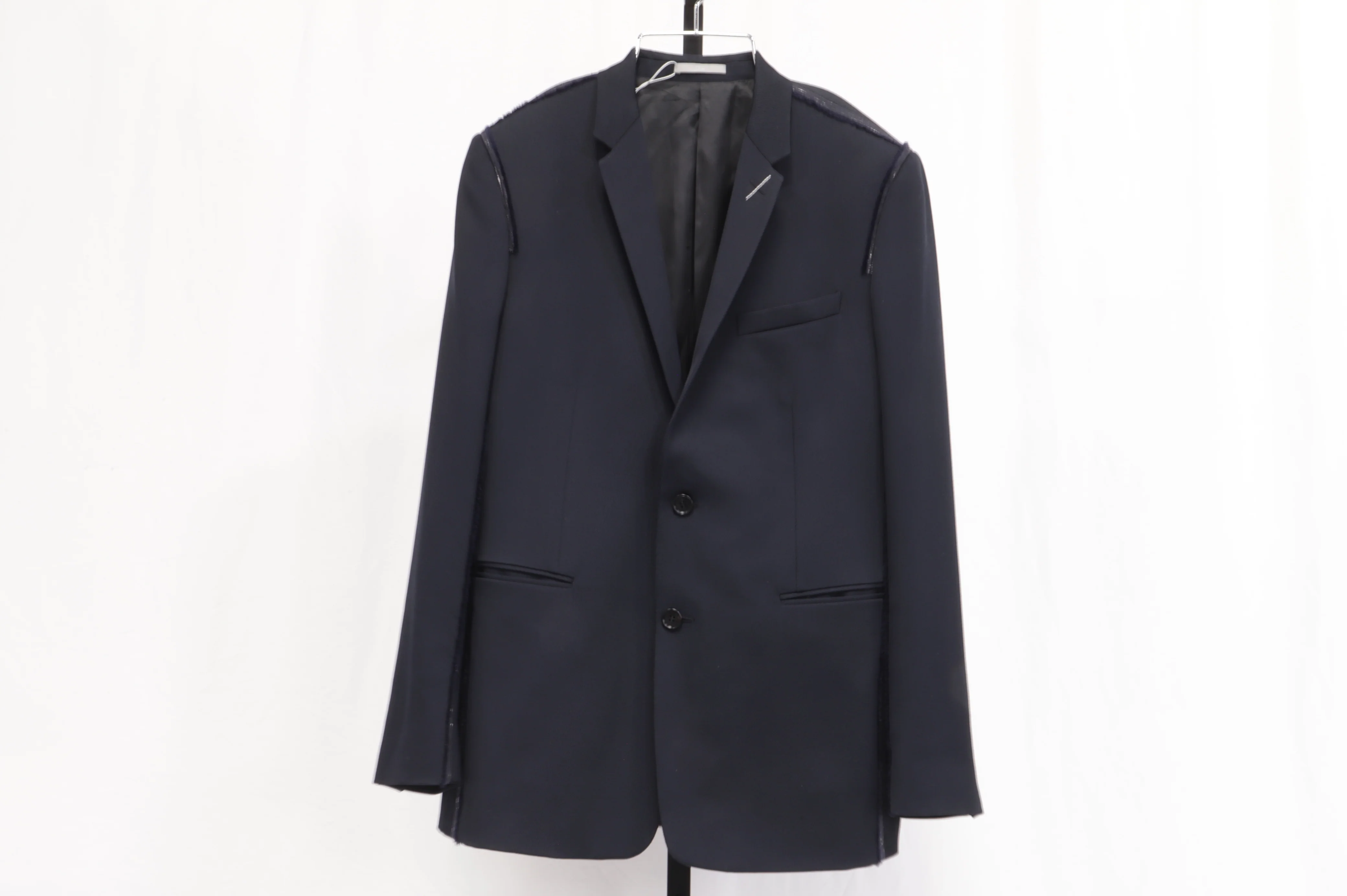 Men's Dior Homme Blazer in Navy Blue Virgin Wool - Image 9