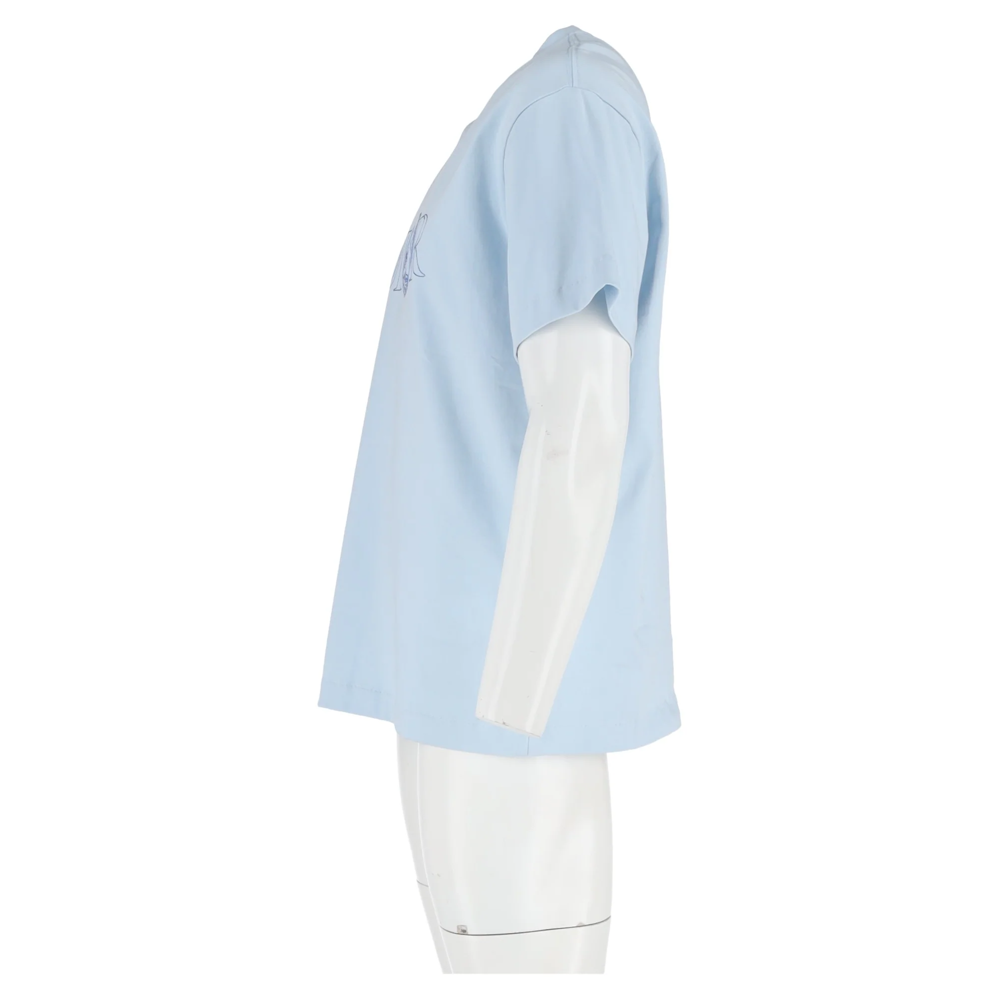Men's Dior Hylton Nel SS25 Logo Printed T-Shirt in Light Blue Cotton - Image 5