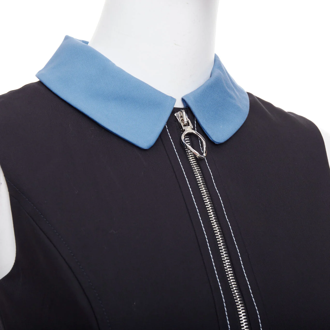 Women's Christian Dior cotton half zip A-line silk dress Elle Fanning - Image 2
