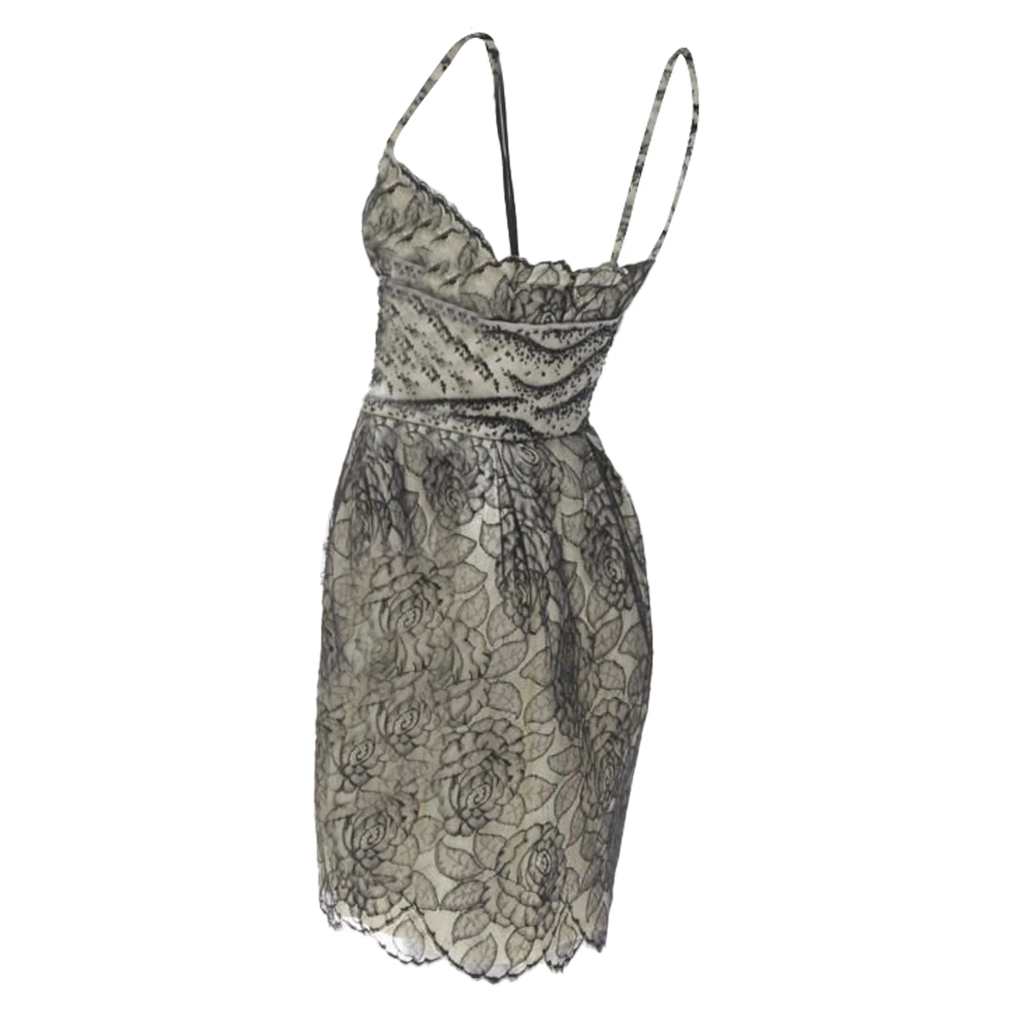 Women's Christian Dior John Galliano lace bead embellished bow dress - Image 6