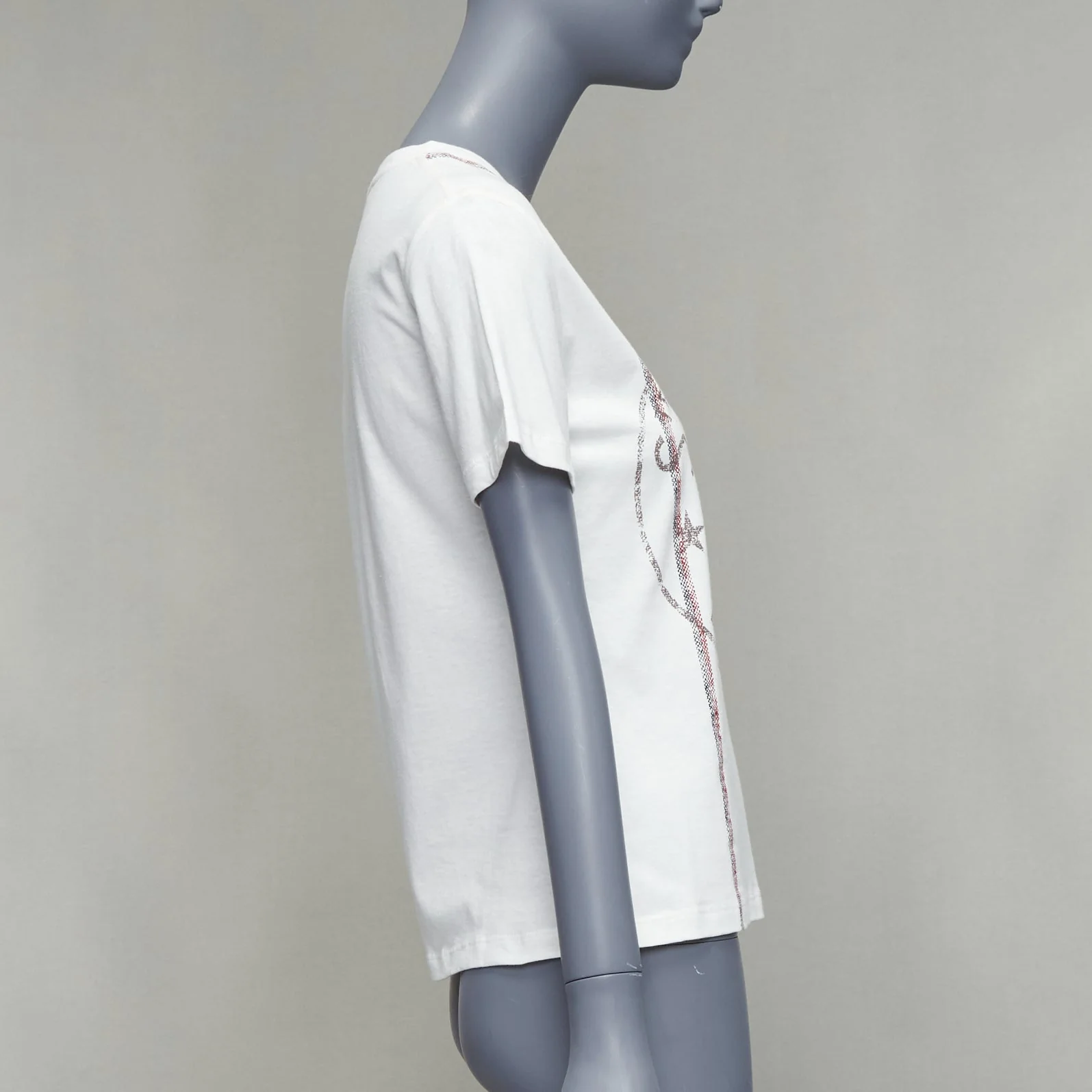 Women's Christian Dior L'union Fait Le Force Cotton Linen Stamp Tee - Image 10