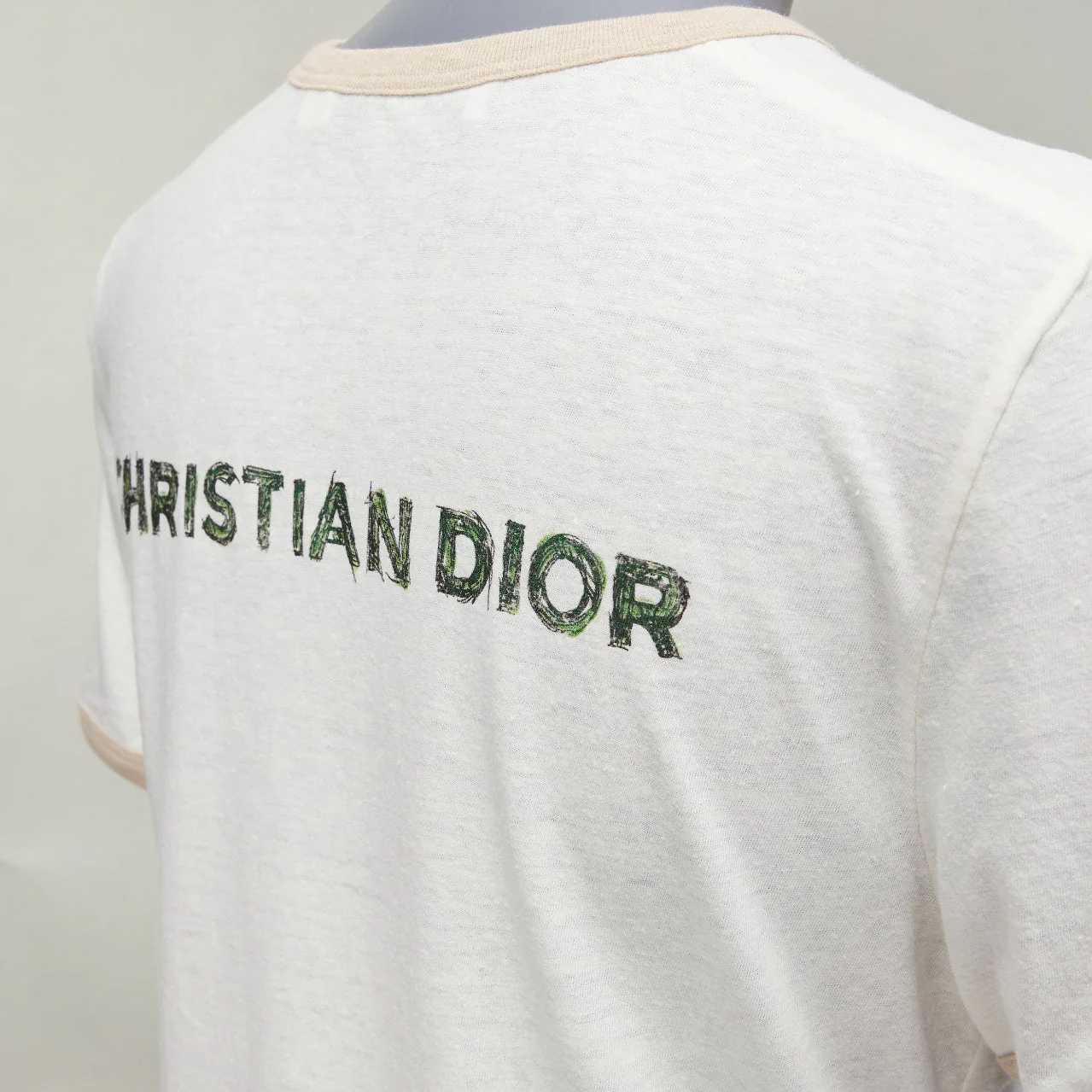 Women's Christian Dior Princess And Dragon Foil Print Ringer Tshirt - Image 8