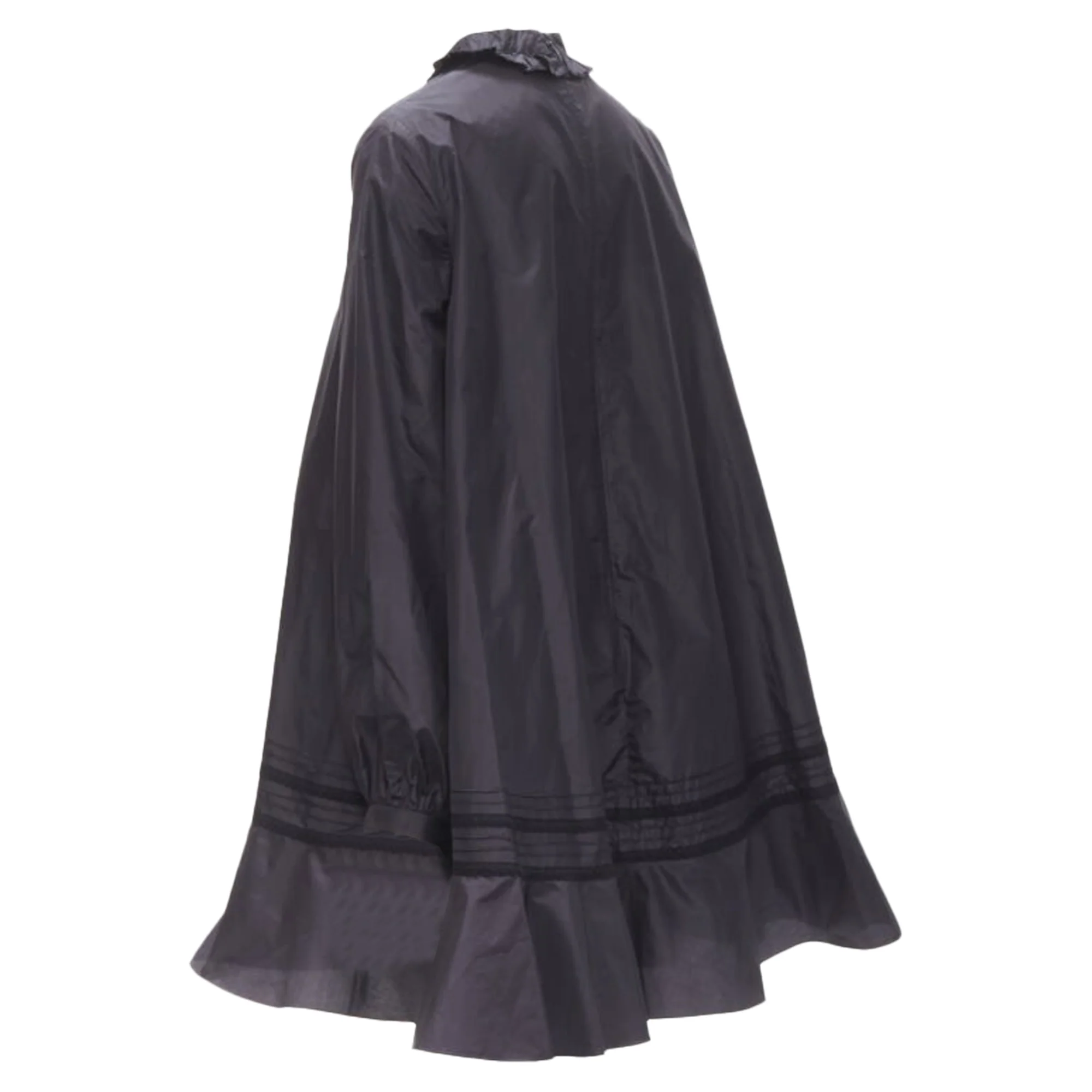 Women's Christian Dior silk lace trim collar skirt muumuu dress - Image 6