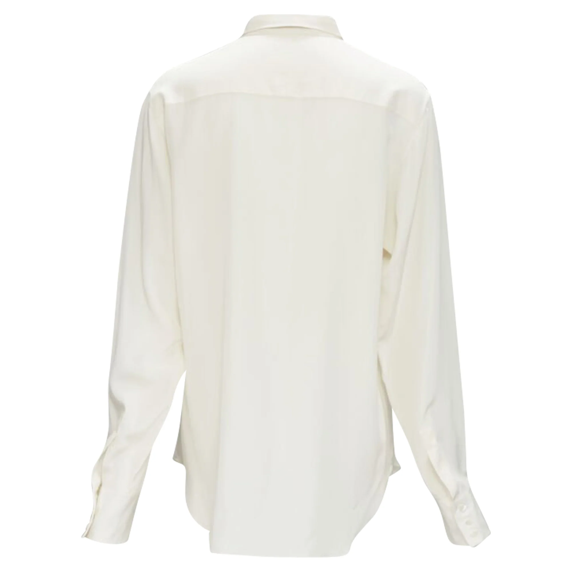 Women's Christian Dior silk sheer floral embroidery long sleeve shirt - Image 5