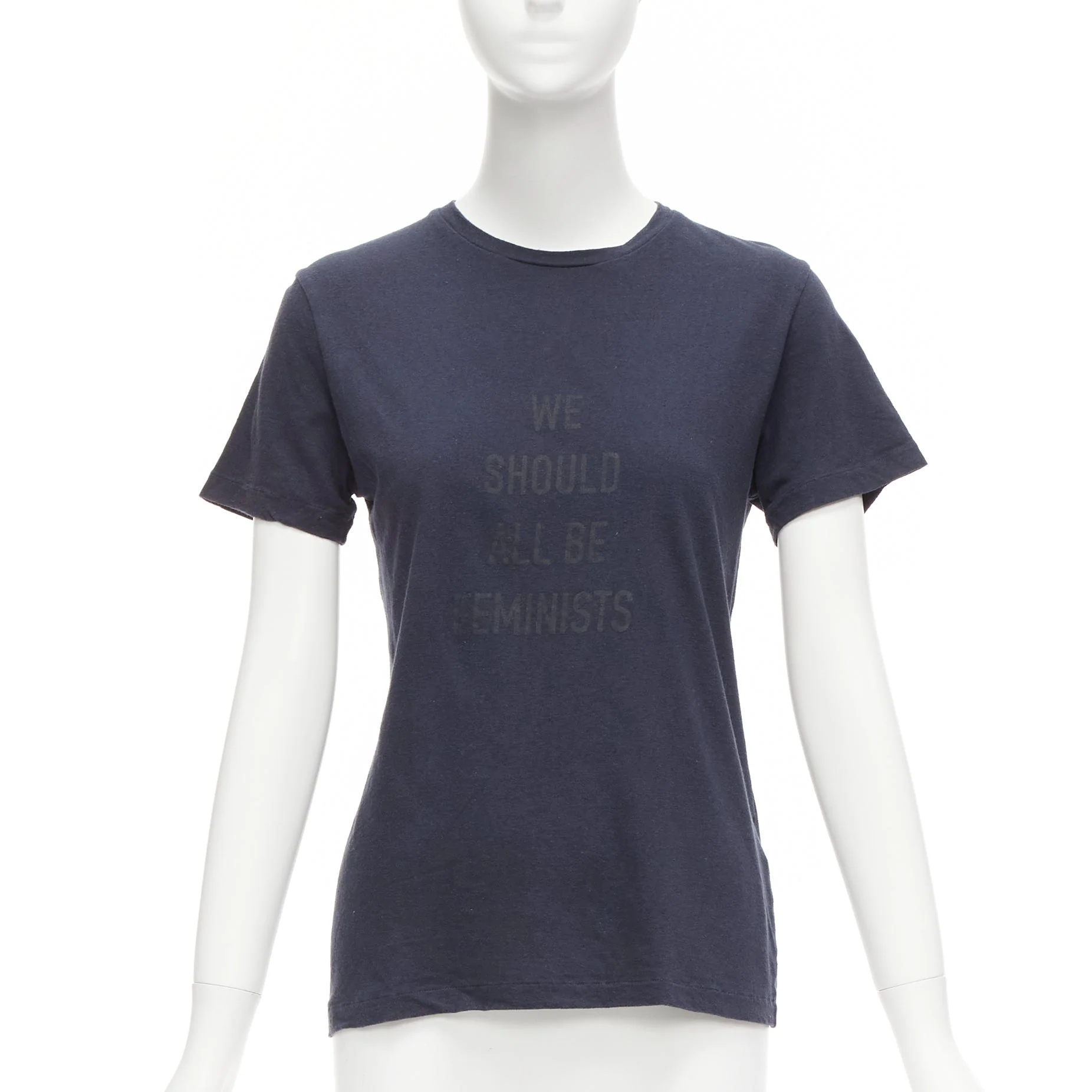 Women's Christian Dior We Should All Be Feminists Washed Cotton Linen Tshirt - Image 7
