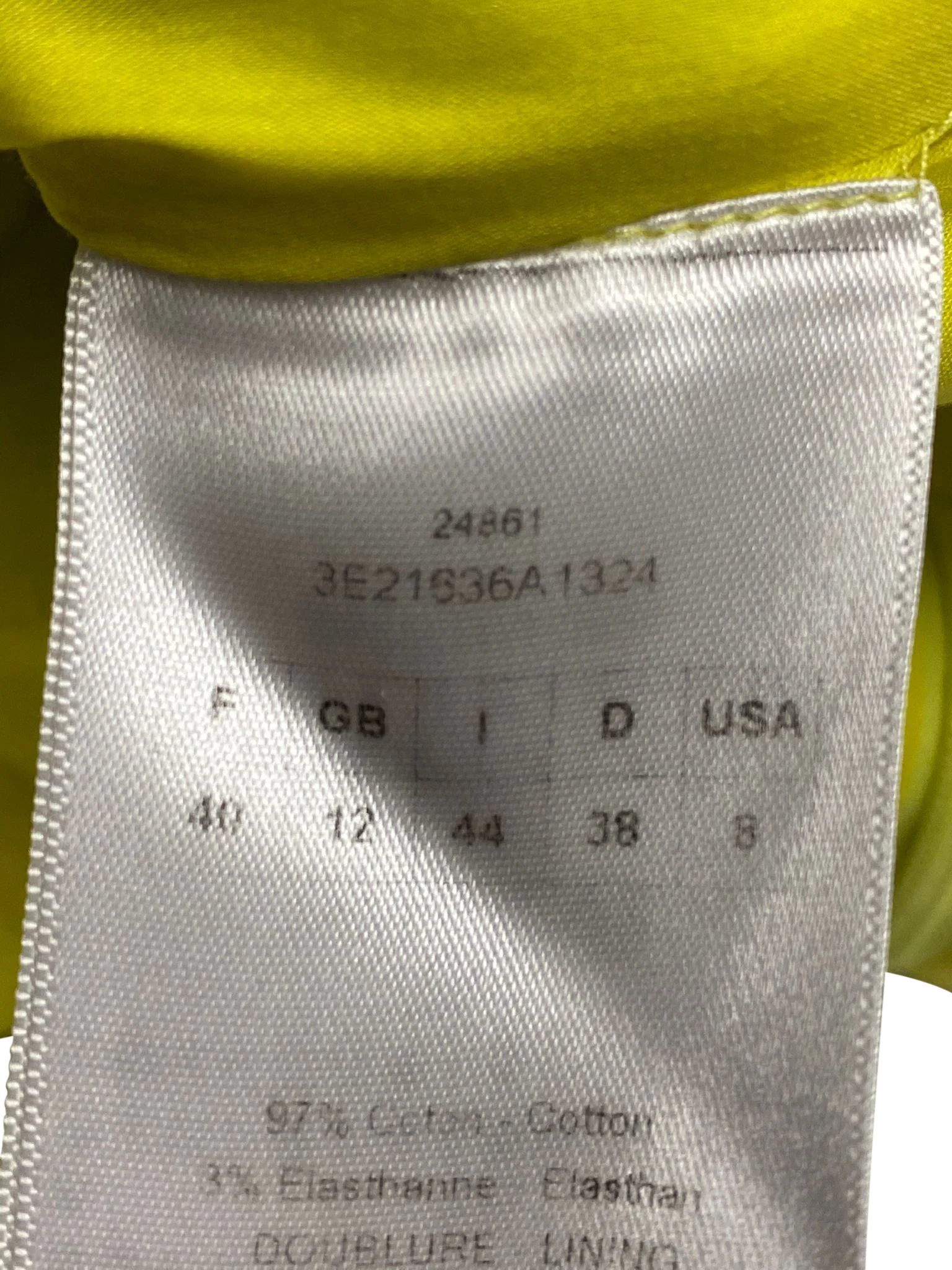 Women's Dior Box Pleated Mini Dress in Yellow Cotton - Image 8