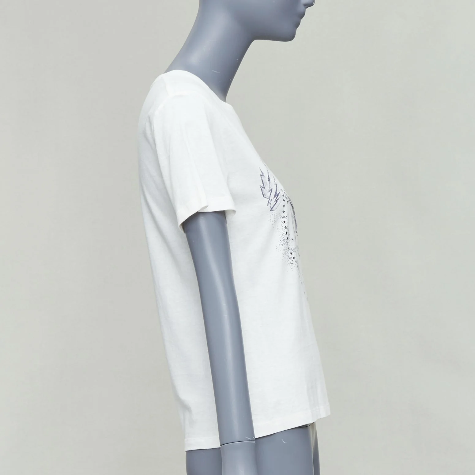 Women's Dior Double Bird Astrology Print Cotton Linen Short Sleeve Tshirt - Image 10